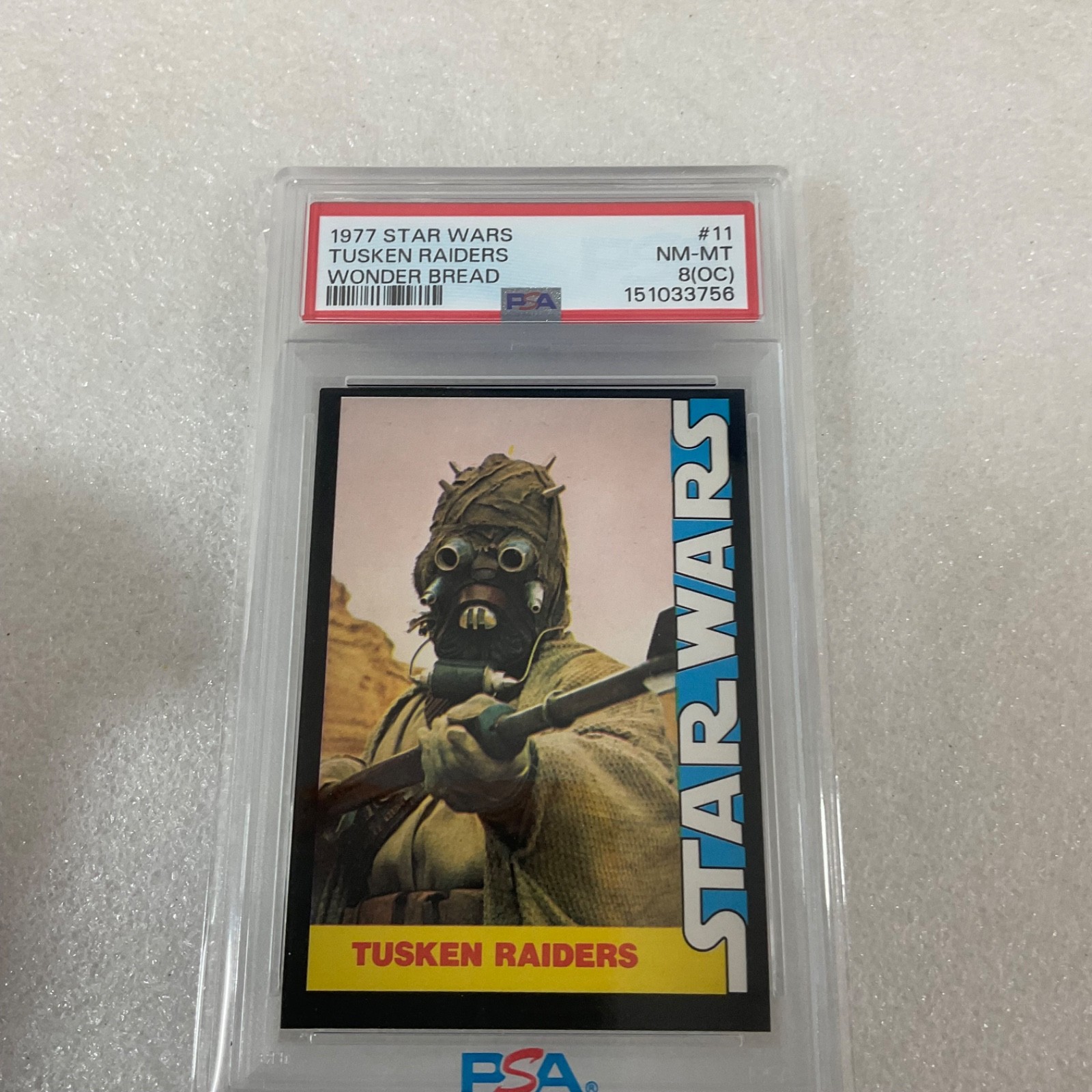 1977 Star Wars Wonder Bread #11 Tusken Raiders PSA 8 OC CERT#151033756 - Image 19