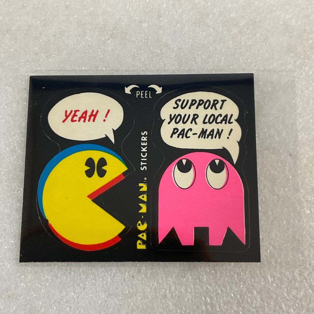 1980 Fleer Pac-Man Sticker #36 Yeah Support Your Local Pac-Man Ungraded - Image 1