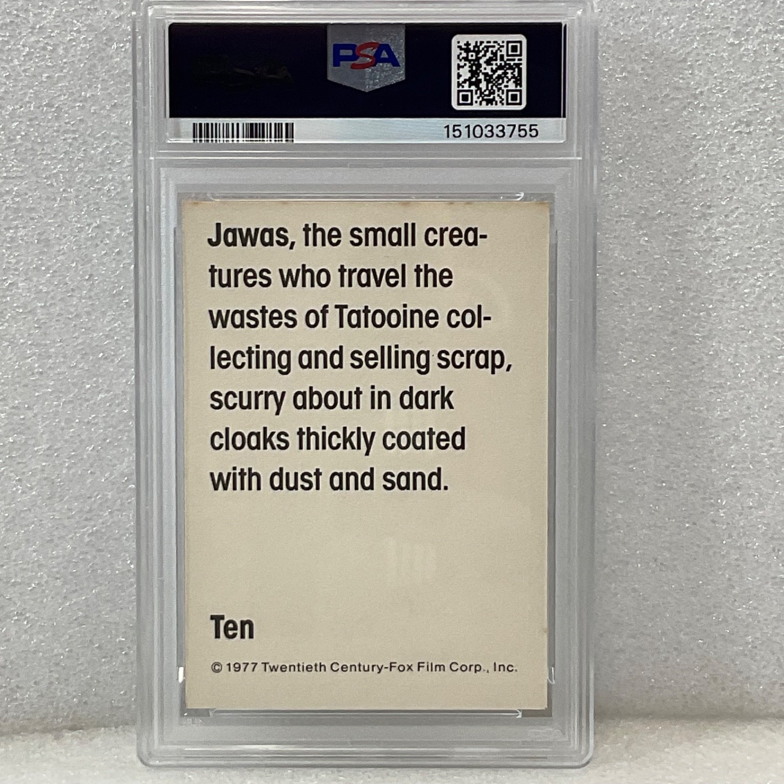 Star Wars 1977 Wonder Bread Jawas #10 PSA 8 OC CERT#151033755 - Image 5