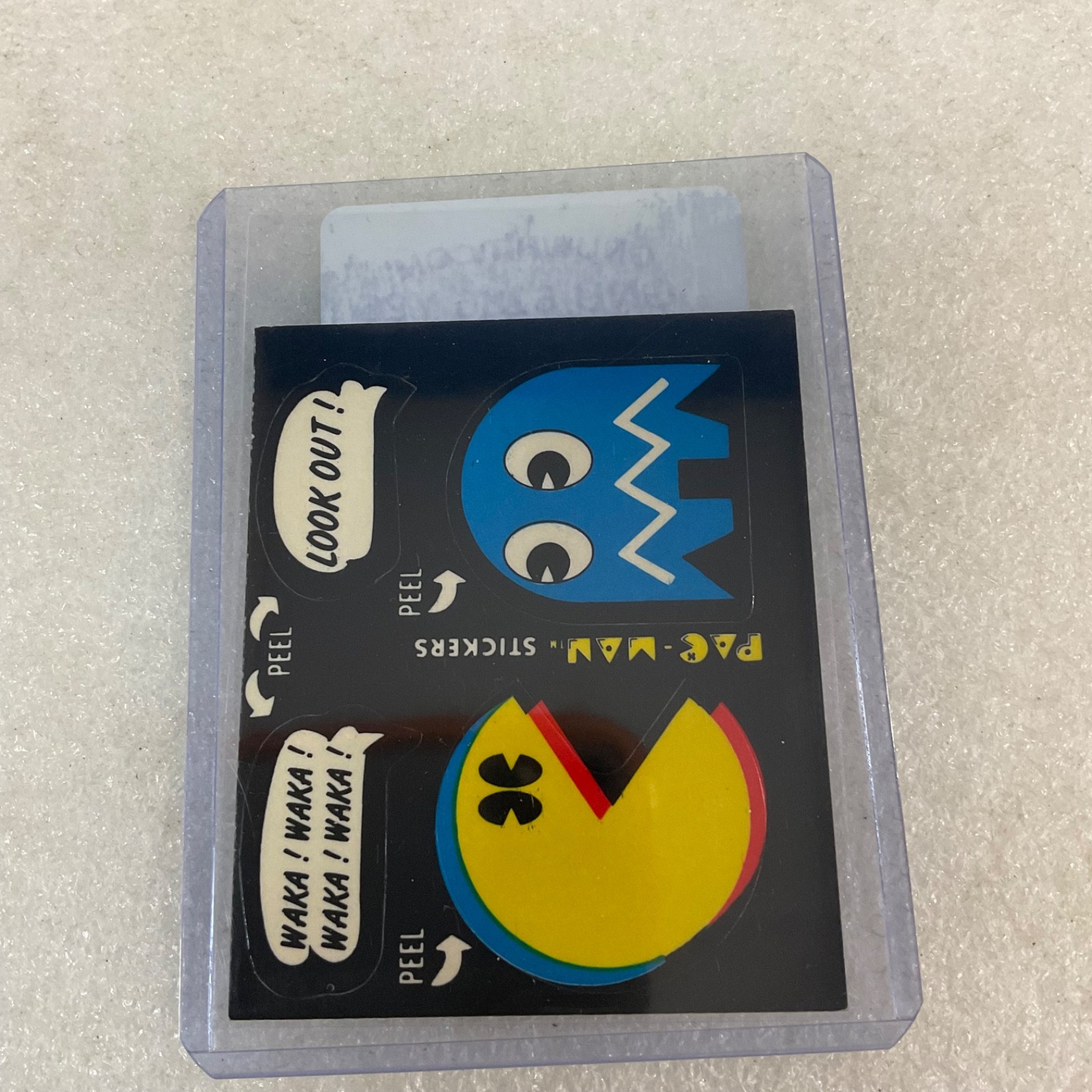 1980 Fleer Pac-Man Sticker #44 Waka Waka Look Out Ungraded - Image 3