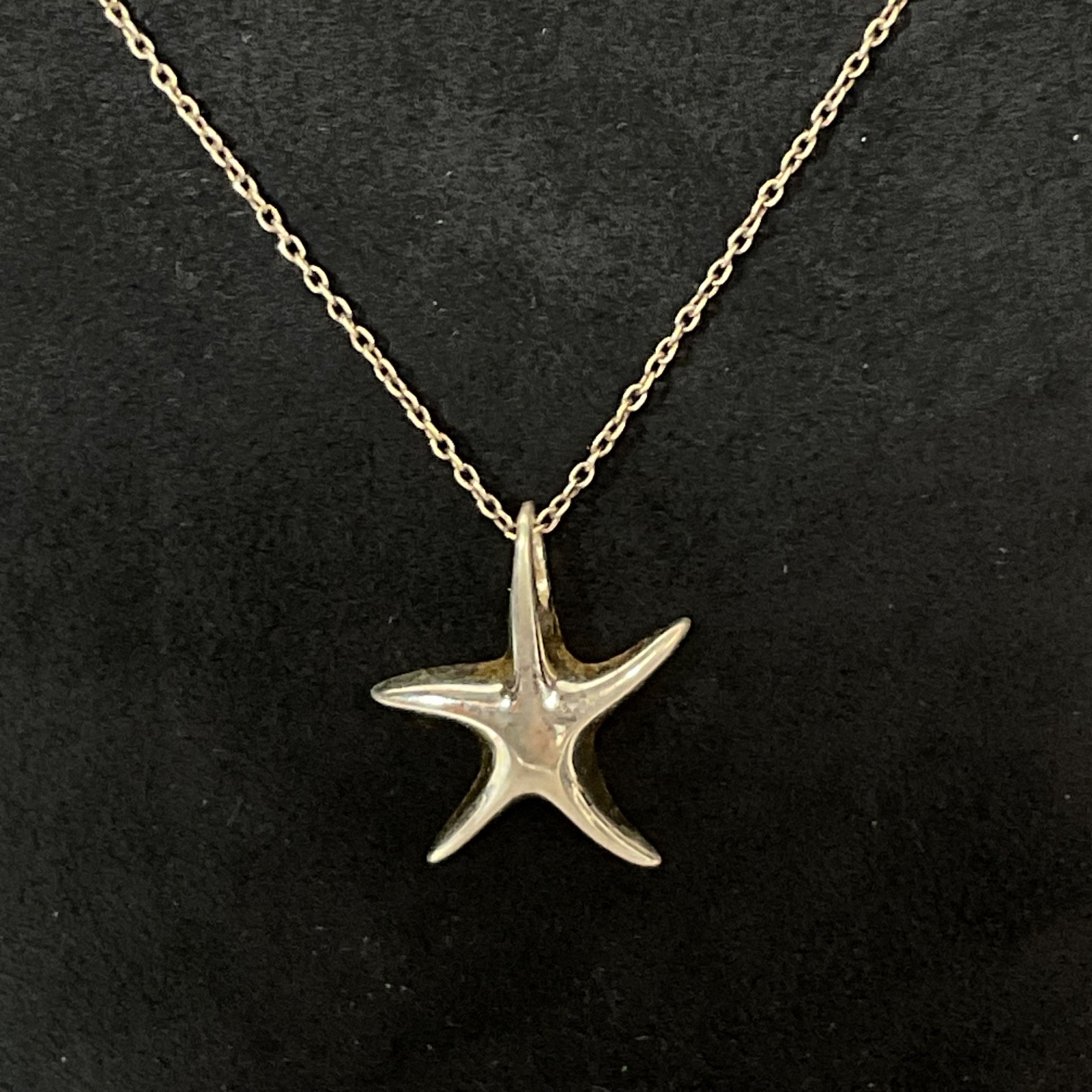 16in Italy 925 Silver Starfish Pendant Necklace 2.33g Nautical Jewelry - Image 2