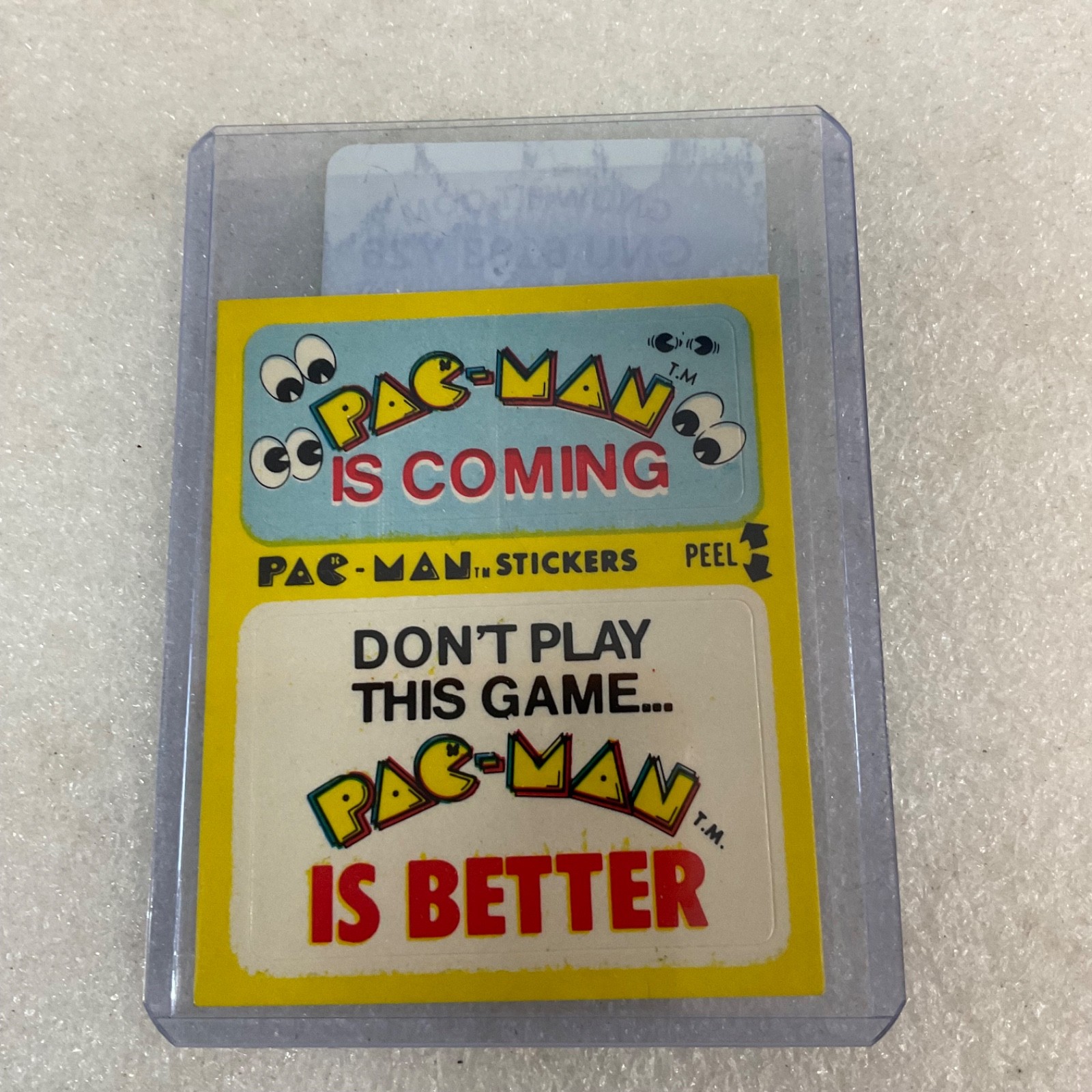 1980 Fleer Pac-Man Sticker #41 Don't Play This Game Ungraded - Image 3