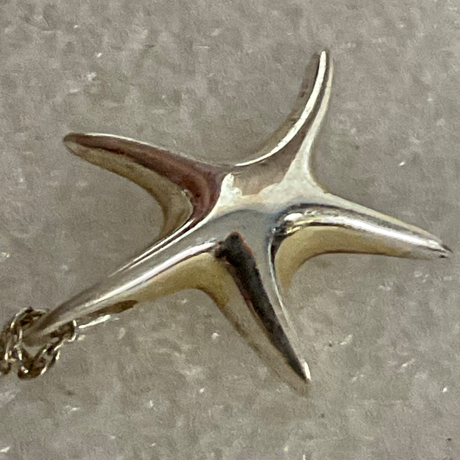 16in Italy 925 Silver Starfish Pendant Necklace 2.33g Nautical Jewelry - Image 10