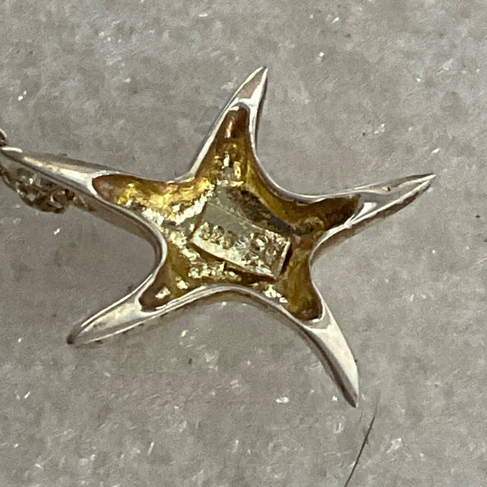 16in Italy 925 Silver Starfish Pendant Necklace 2.33g Nautical Jewelry - Image 9