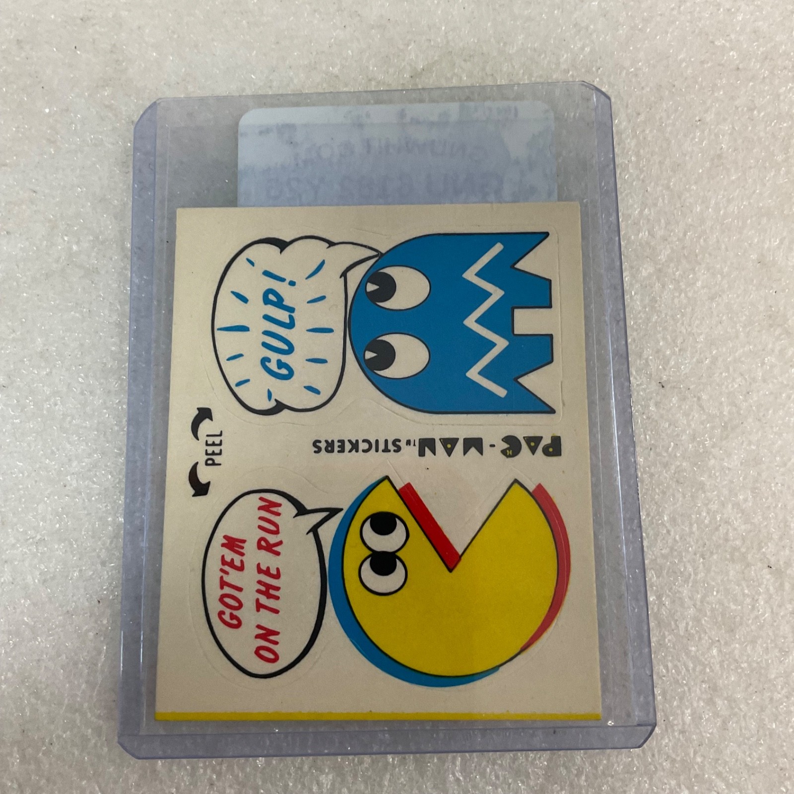 1980 Fleer Pac-Man Sticker #40 Got'em On The Run Gulp Ungraded - Image 3