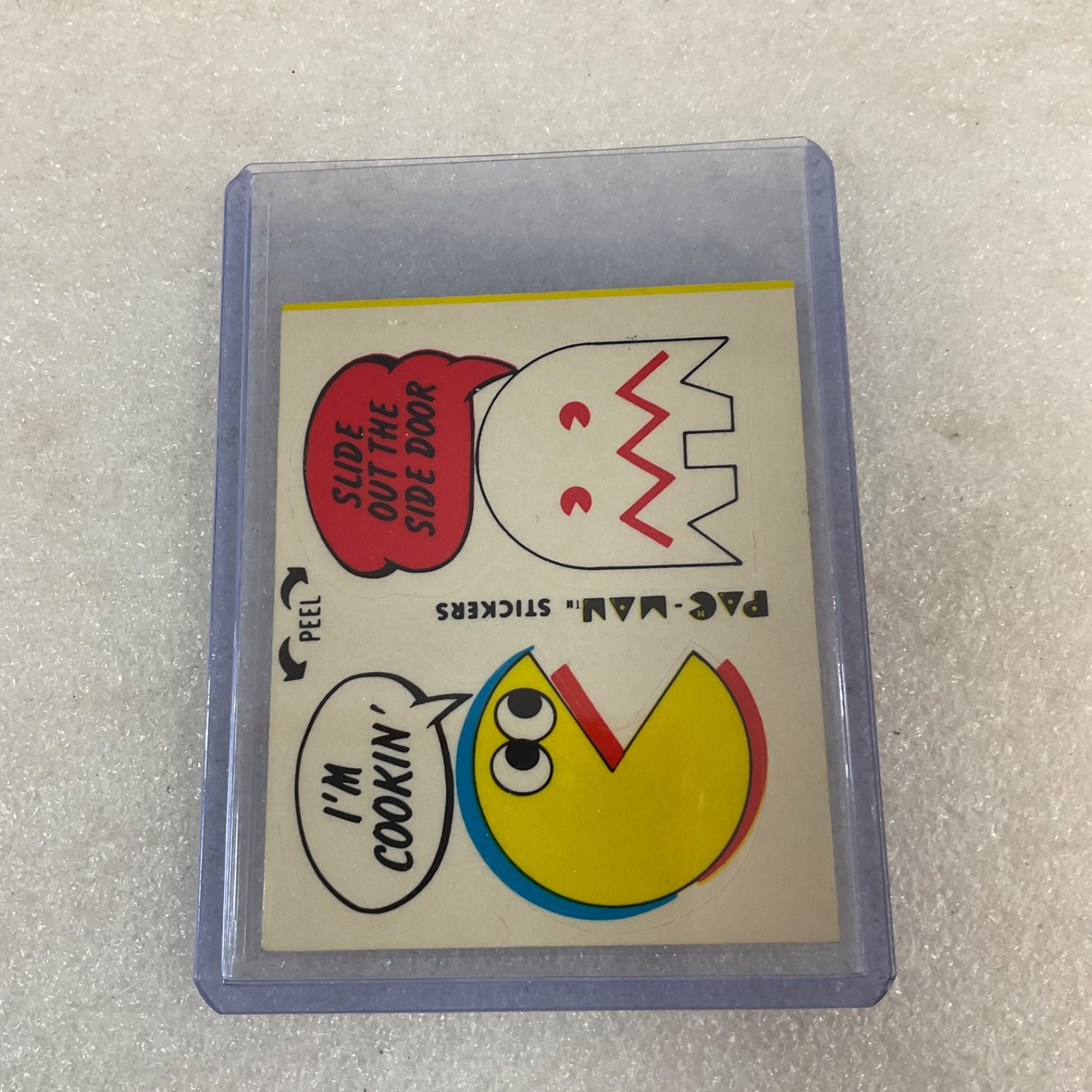 1980 Fleer Pac-Man Sticker #49 I'm Cookin Slide Out Side Door Ungraded - Image 3
