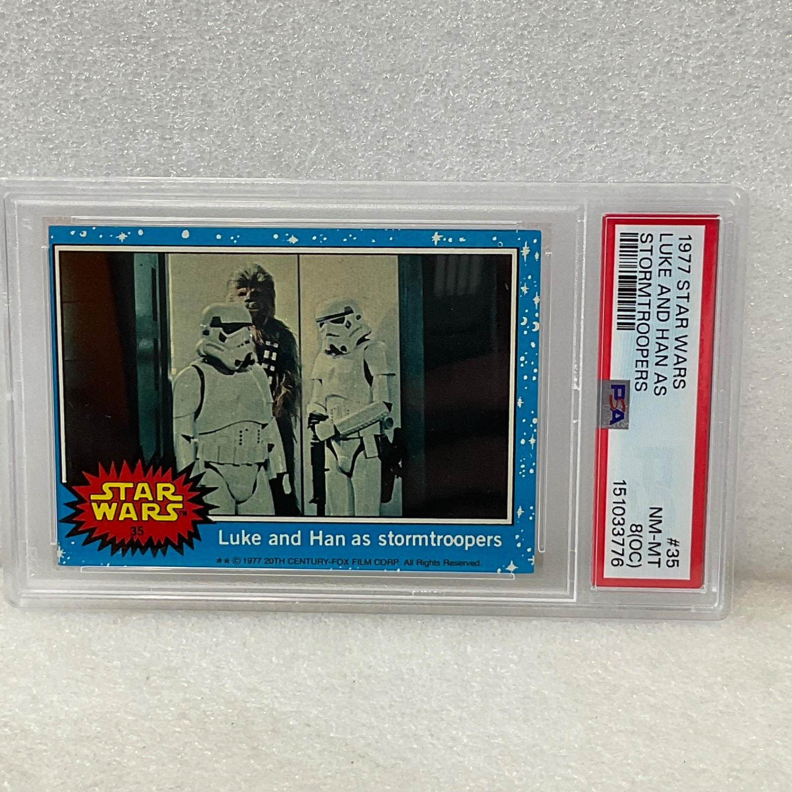 1977 Star Wars Luke Han Stormtroopers #35 PSA 8 OC CERT#151033776 - Image 4