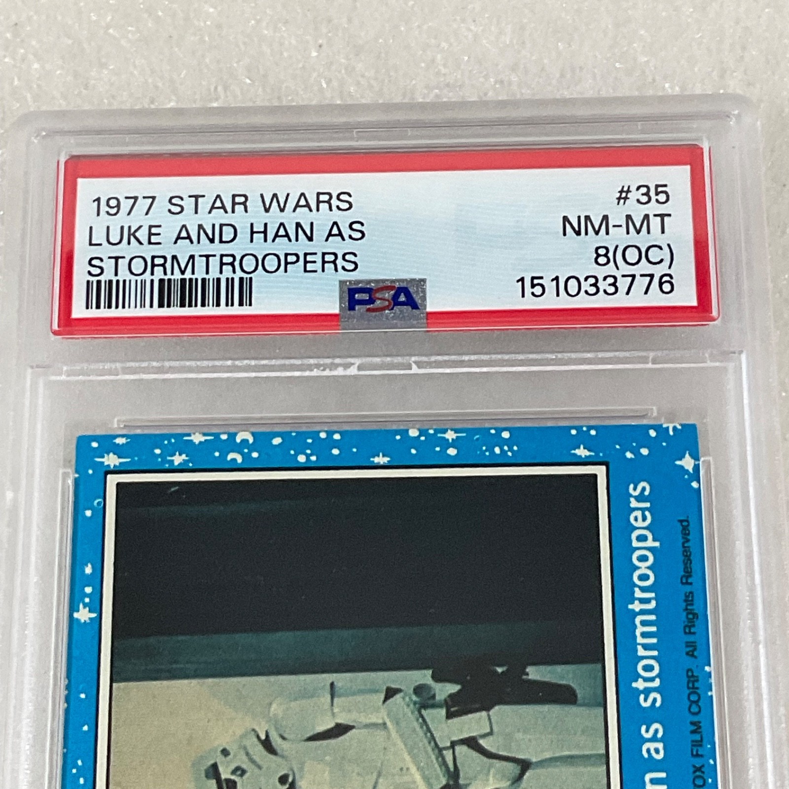 1977 Star Wars Luke Han Stormtroopers #35 PSA 8 OC CERT#151033776 - Image 8