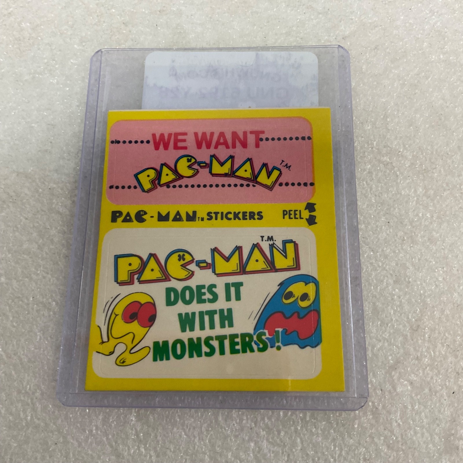 1980 Fleer Pac-Man Sticker #50 We Want Does It With Monsters Ungraded - Image 3