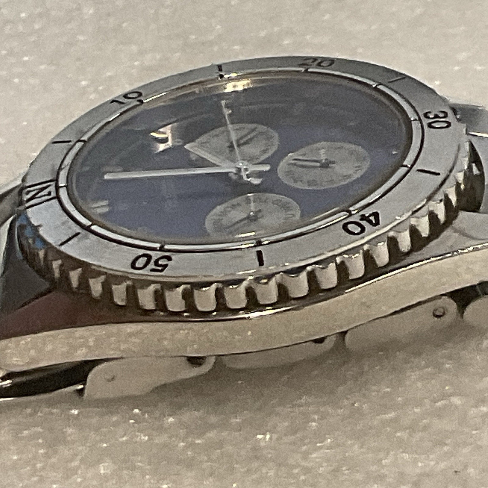 Nautica Watch Blue Dial Weekday 24hr Day Of Month 12 Hr Butterfly Band Preowned - Image 10