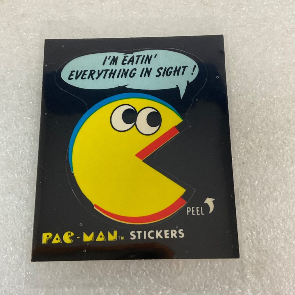 1980 Fleer Pac-Man Sticker #45 I'm Eatin' Everything In Sight Ungraded - Image 1