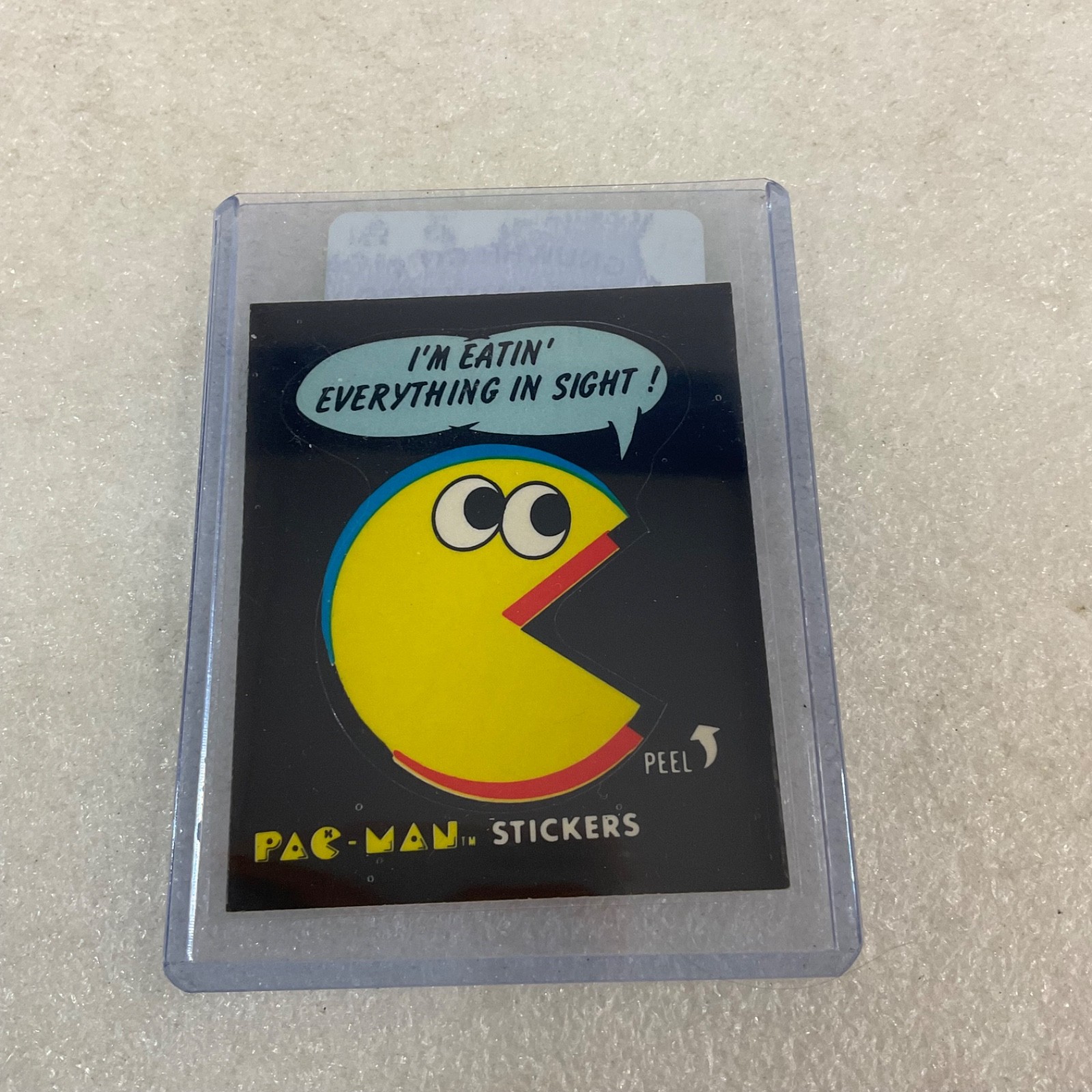 1980 Fleer Pac-Man Sticker #45 I'm Eatin' Everything In Sight Ungraded - Image 3