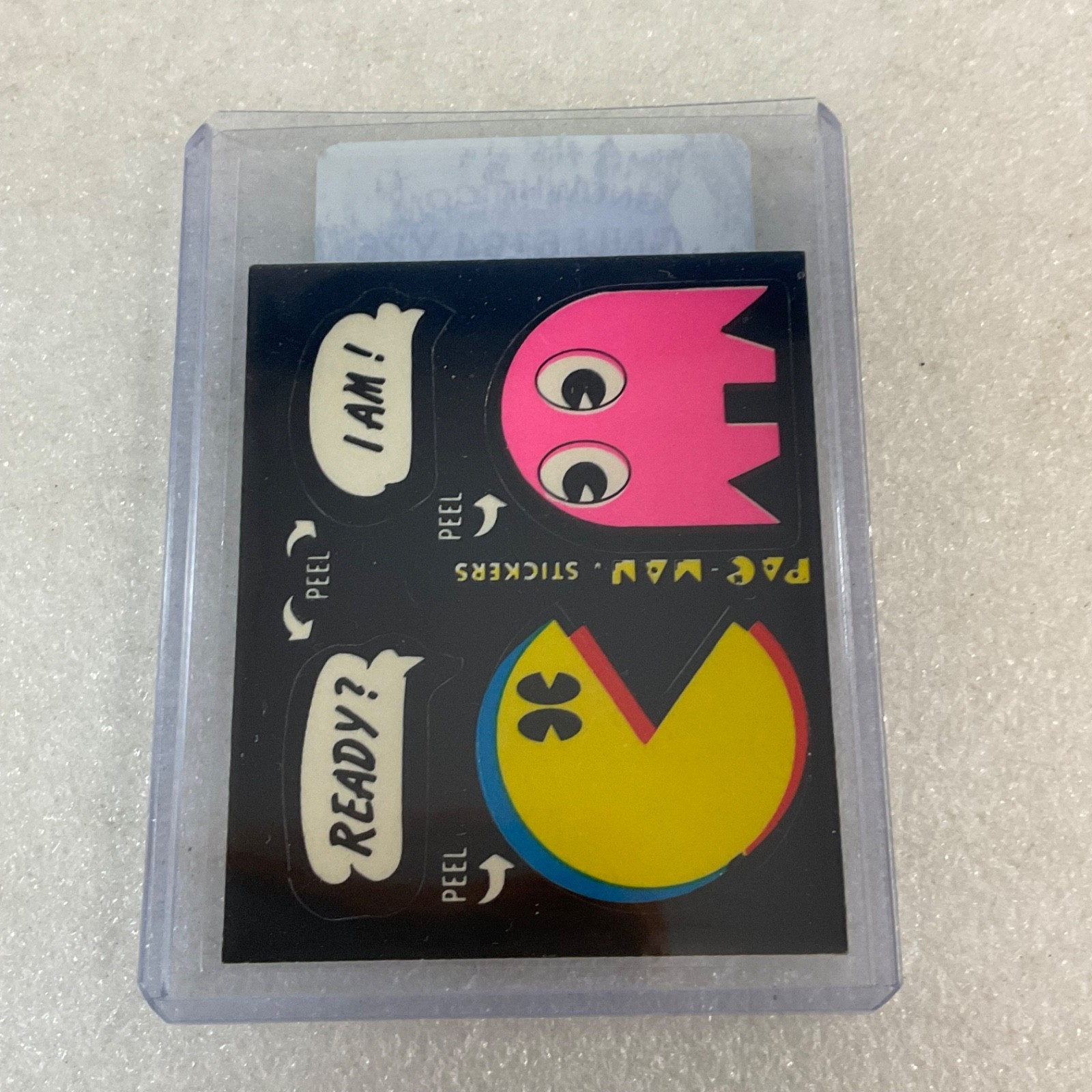 1980 Fleer Pac-Man Sticker #52 Ready I Am Pink Ghost Vintage Ungraded - Image 3