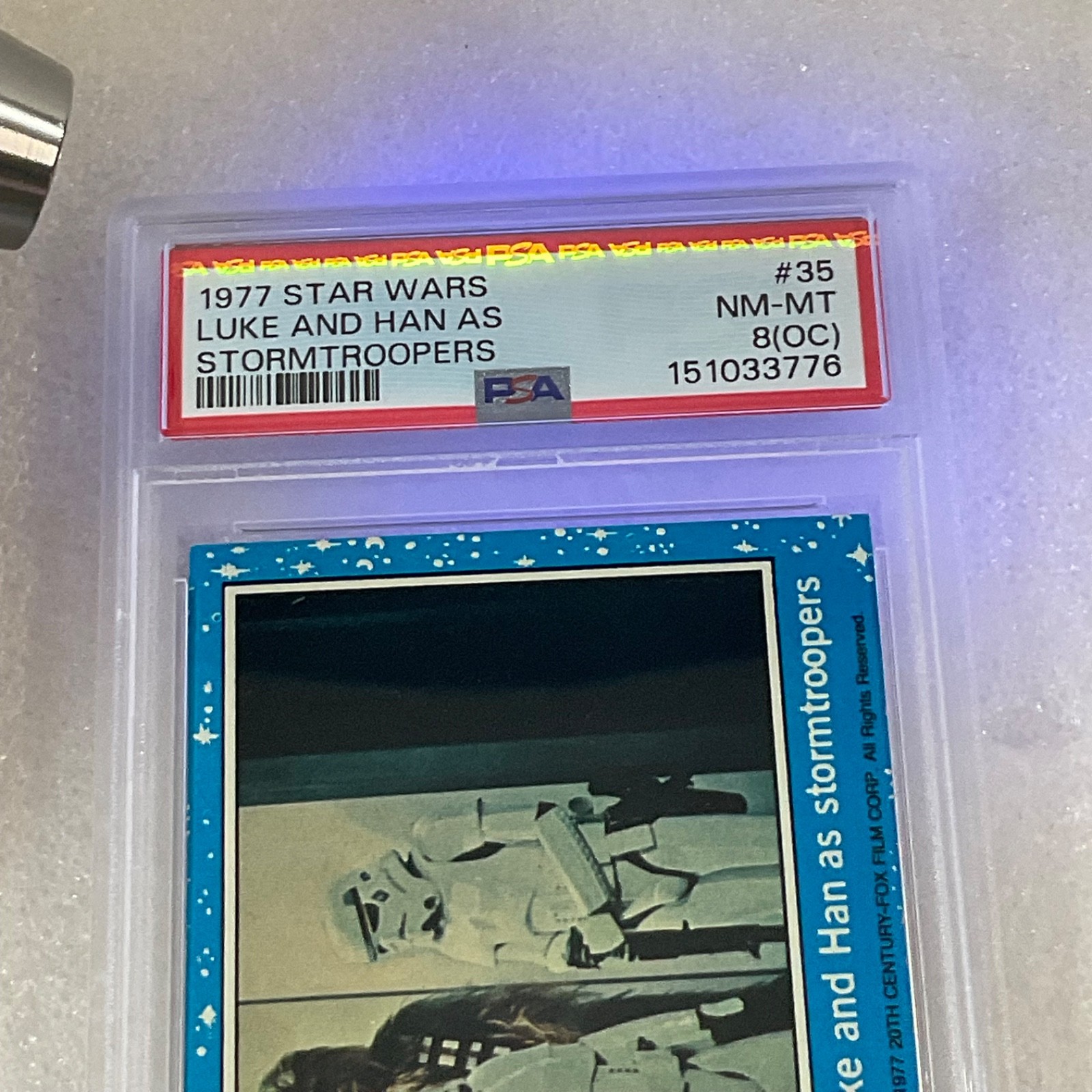 1977 Star Wars Luke Han Stormtroopers #35 PSA 8 OC CERT#151033776 - Image 20
