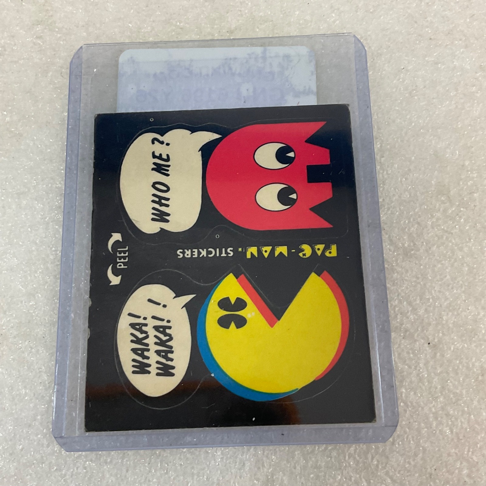 1980 Fleer Pac-Man Sticker #54 Waka Waka Who Me Red Ghost Ungraded - Image 3