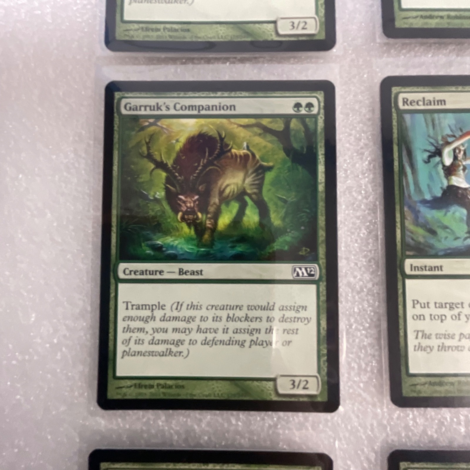 MTG 20 Card Green Lot Garruk's Companion Lone Wolf Crown of Vigor Mixed - Image 5