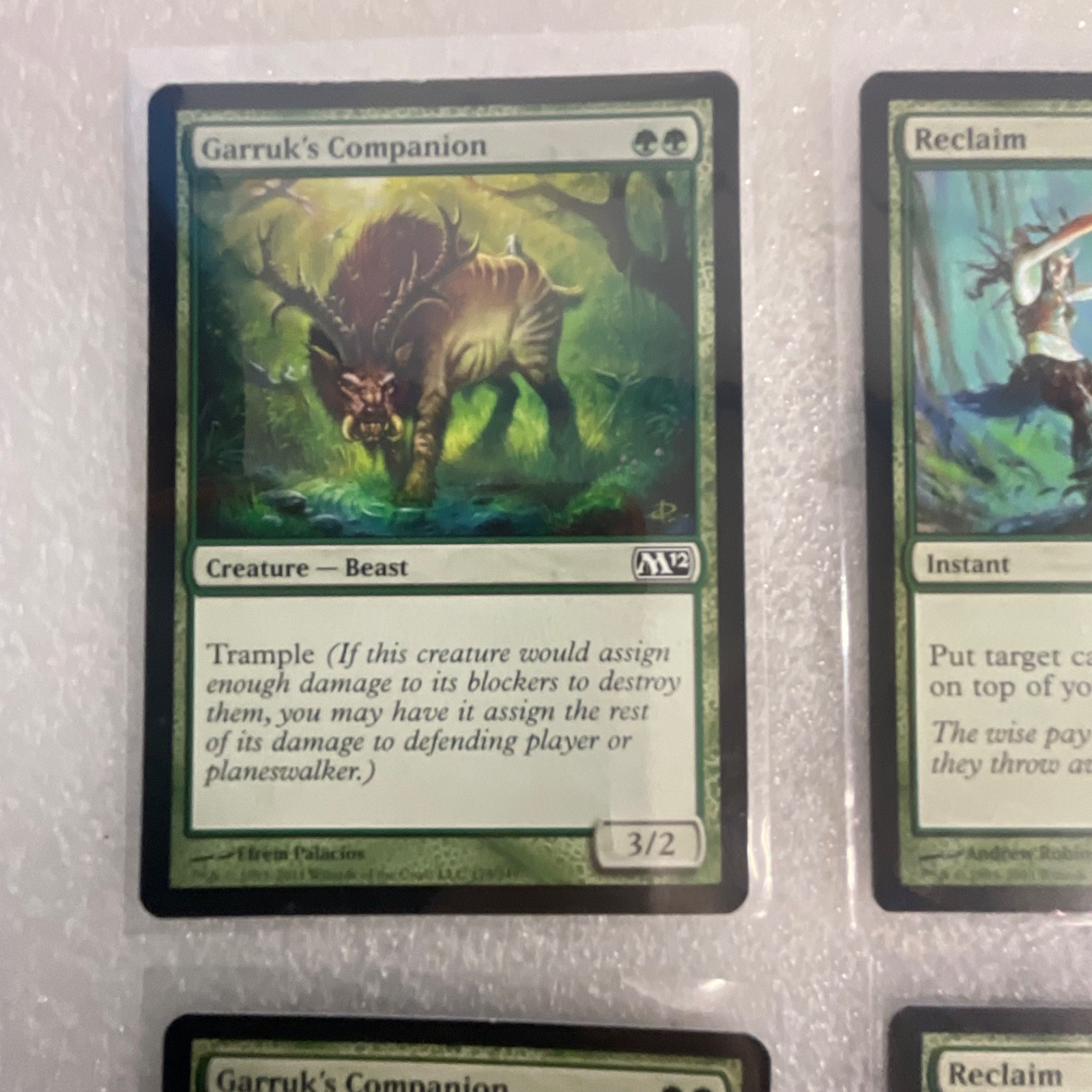 MTG 20 Card Green Lot Garruk's Companion Lone Wolf Crown of Vigor Mixed - Image 3