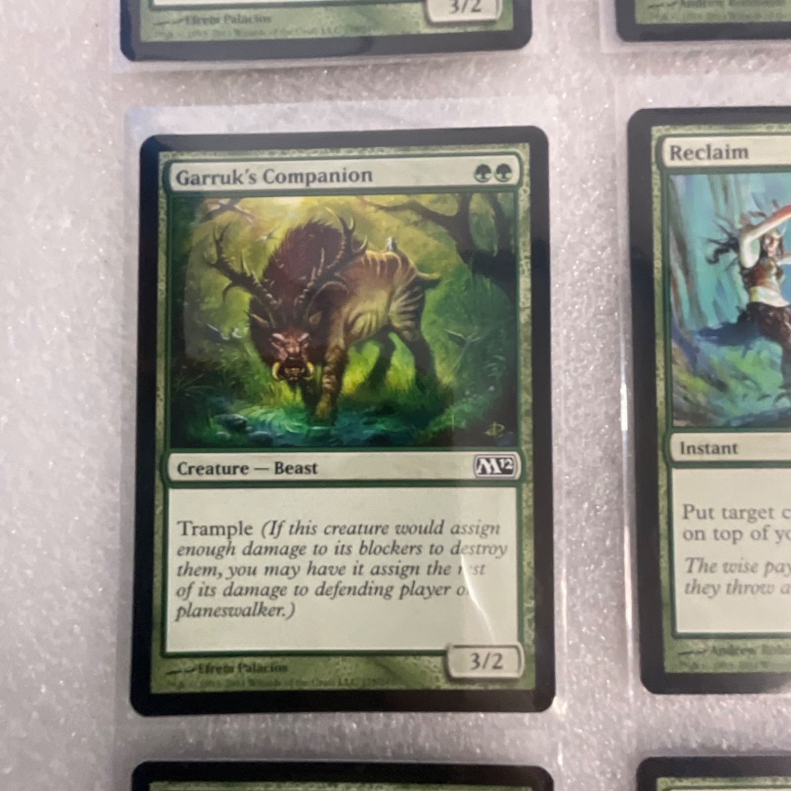 MTG 20 Card Green Lot Garruk's Companion Lone Wolf Crown of Vigor Mixed - Image 4