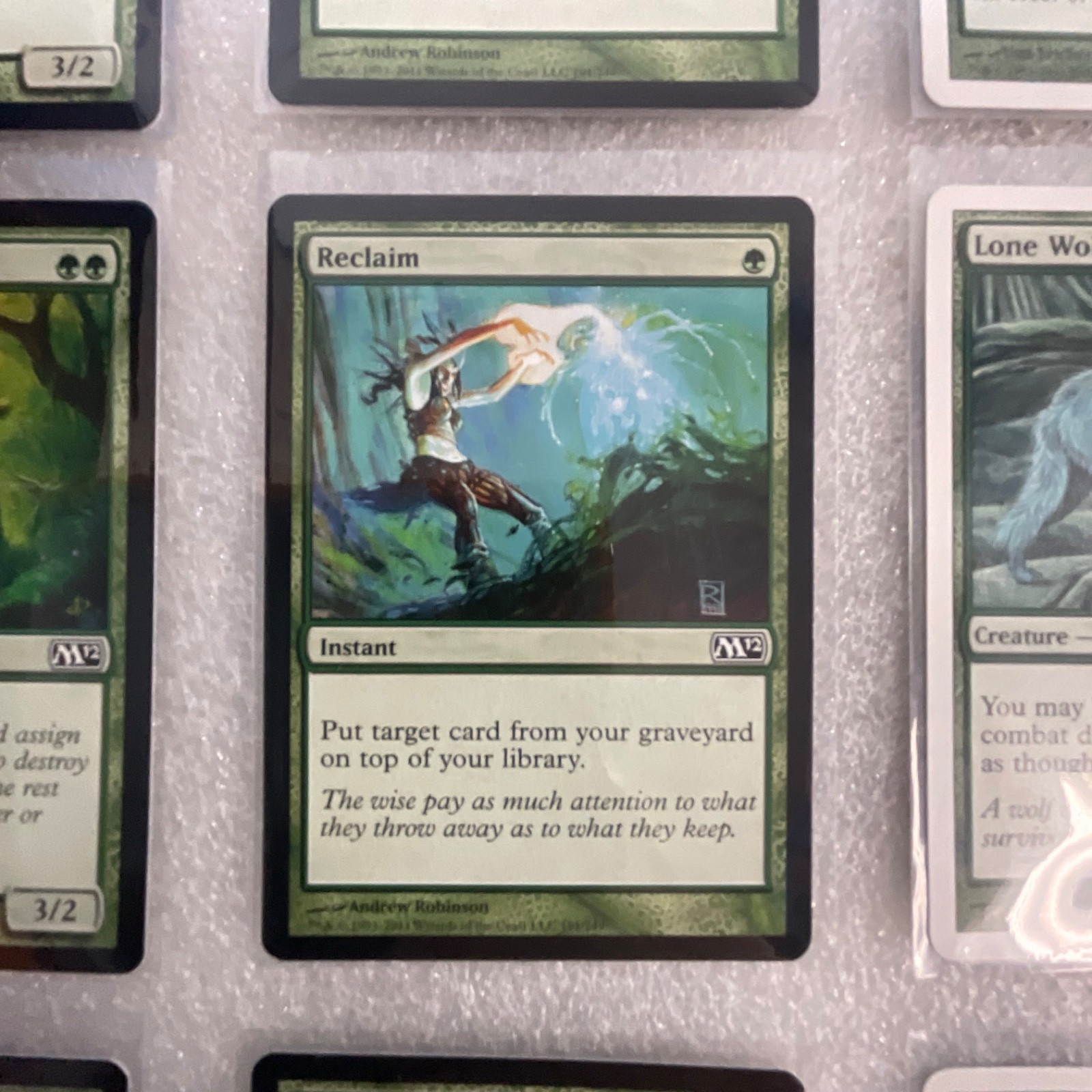 MTG 20 Card Green Lot Garruk's Companion Lone Wolf Crown of Vigor Mixed - Image 8