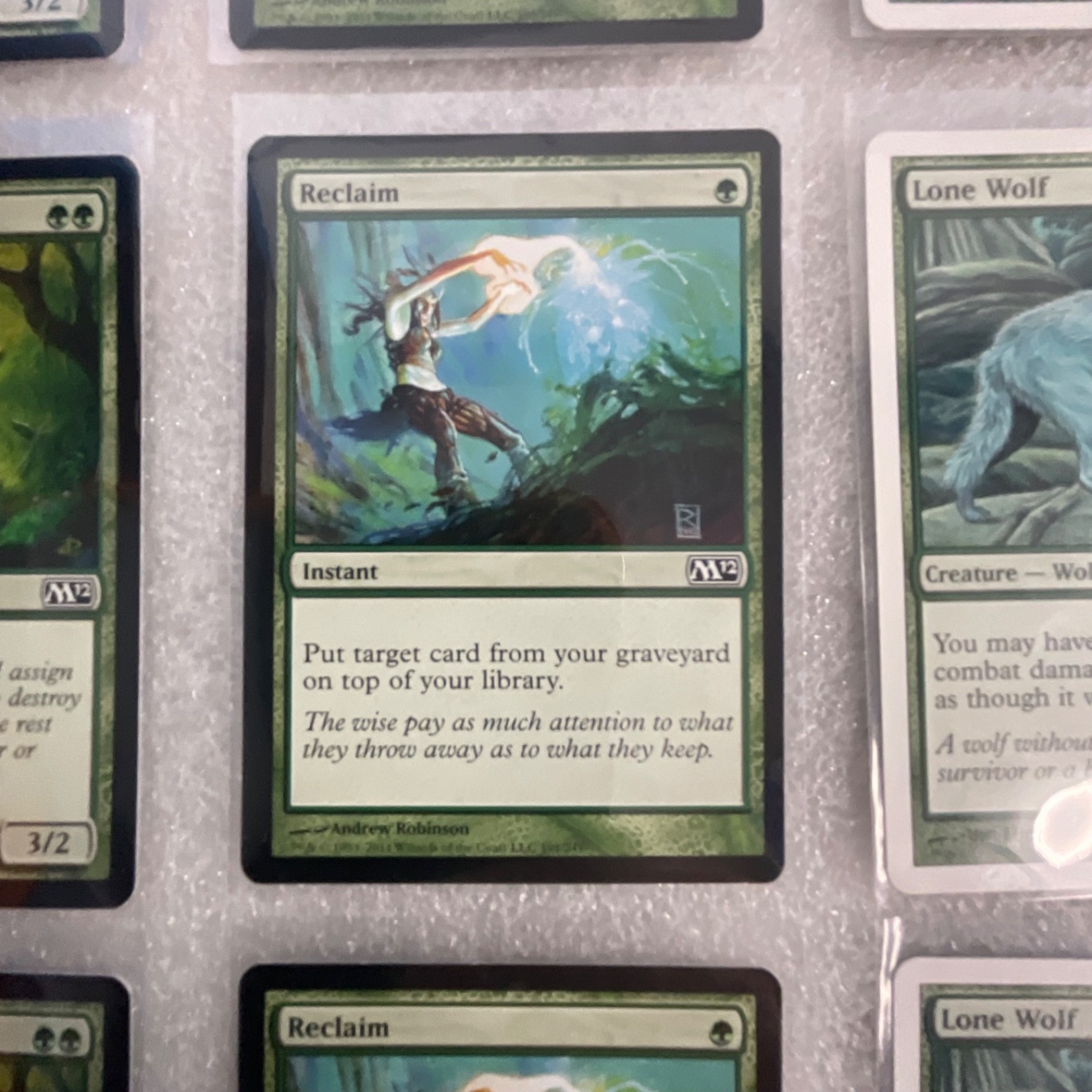 MTG 20 Card Green Lot Garruk's Companion Lone Wolf Crown of Vigor Mixed - Image 9