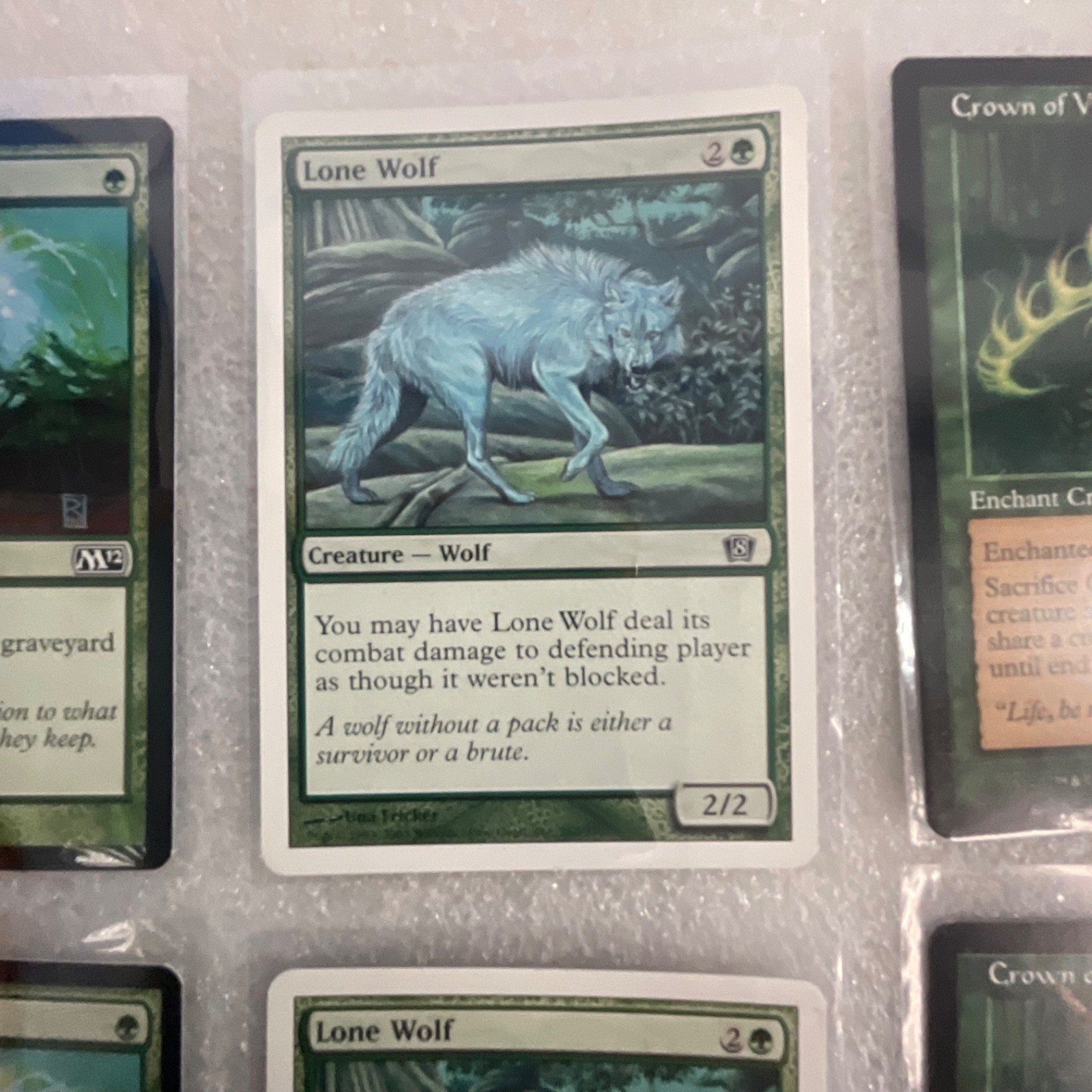 MTG 20 Card Green Lot Garruk's Companion Lone Wolf Crown of Vigor Mixed - Image 11