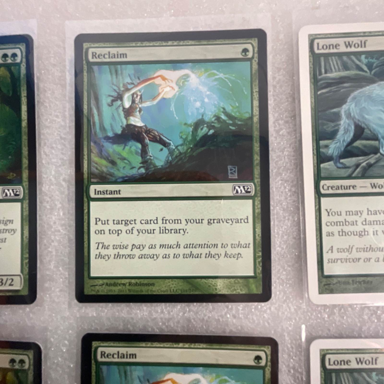 MTG 20 Card Green Lot Garruk's Companion Lone Wolf Crown of Vigor Mixed - Image 10