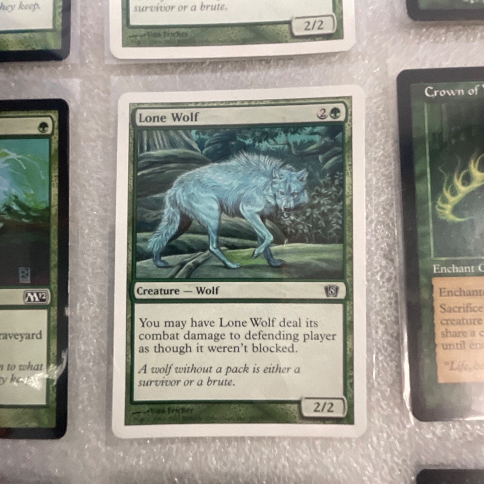 MTG 20 Card Green Lot Garruk's Companion Lone Wolf Crown of Vigor Mixed - Image 13