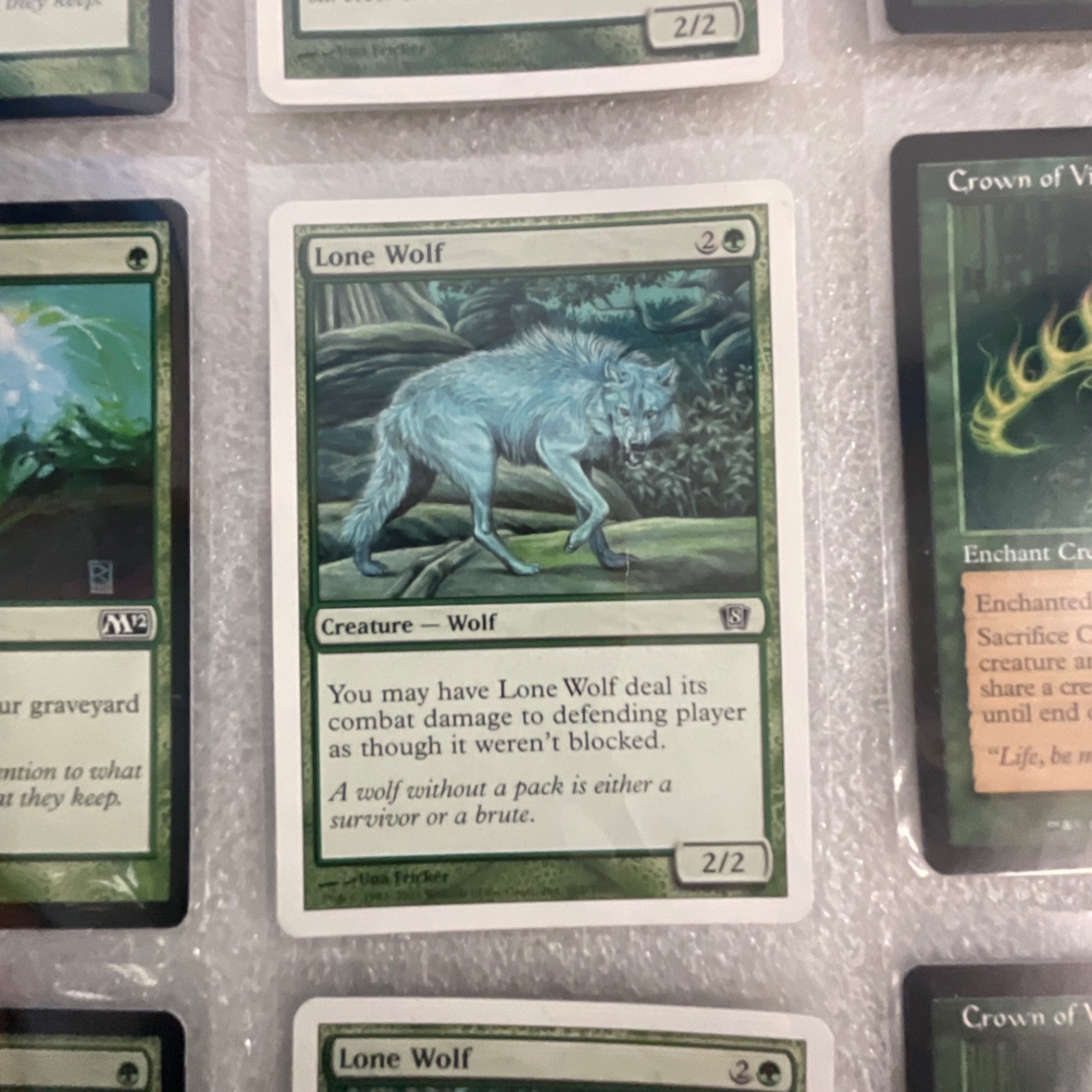MTG 20 Card Green Lot Garruk's Companion Lone Wolf Crown of Vigor Mixed - Image 12