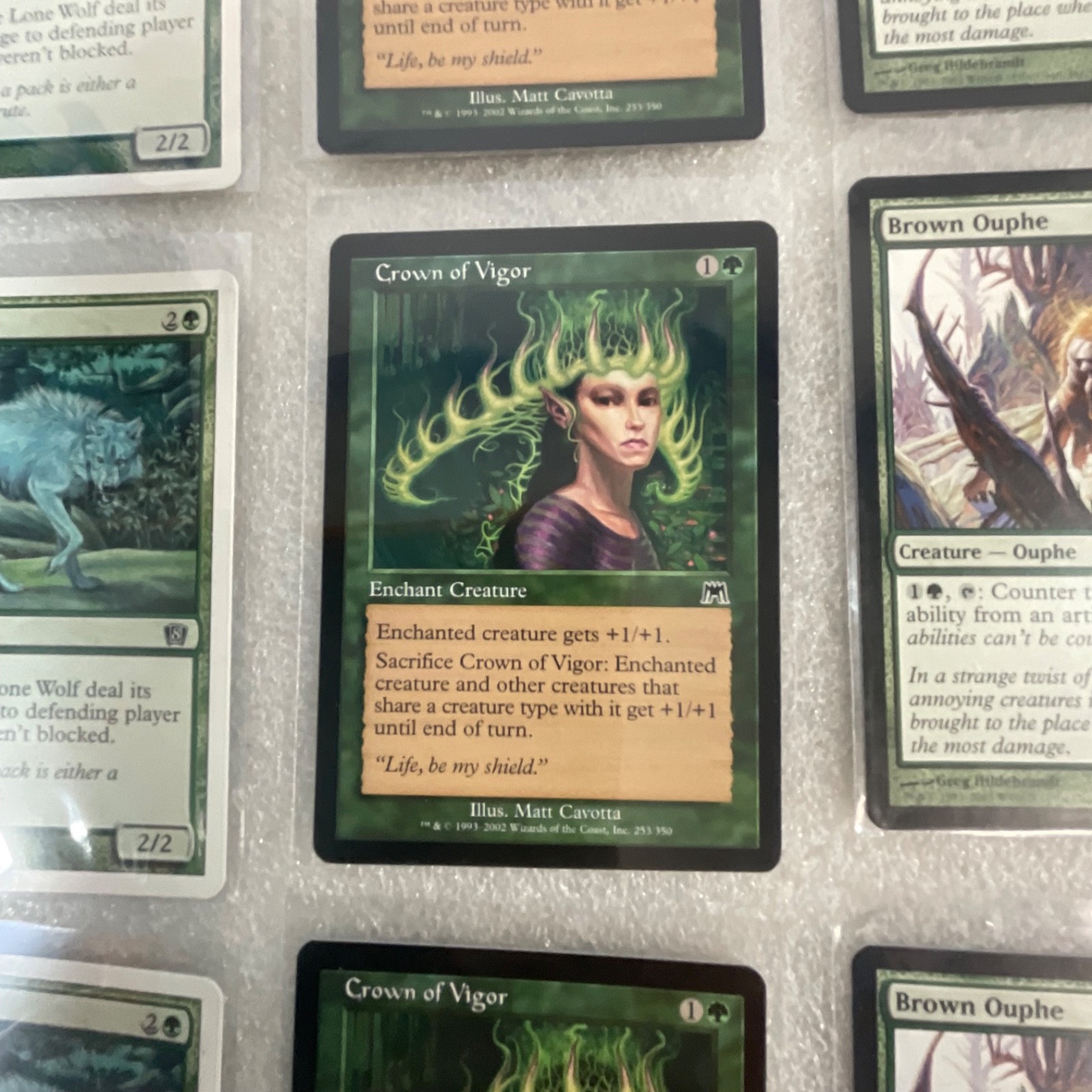 MTG 20 Card Green Lot Garruk's Companion Lone Wolf Crown of Vigor Mixed - Image 17