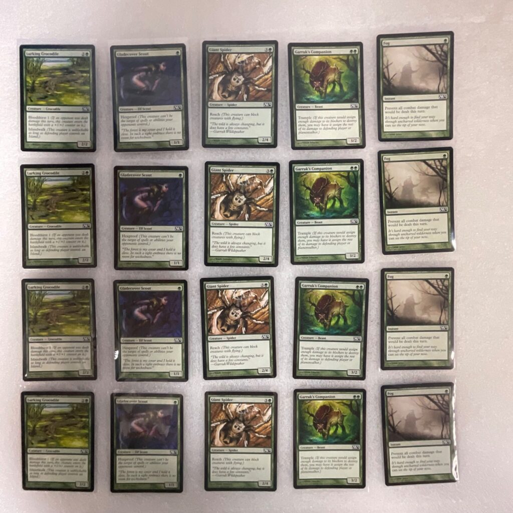 MTG 20 Card Green Lot M12 Garruk's Companion Giant Spider Gladecover Scout - Image 1