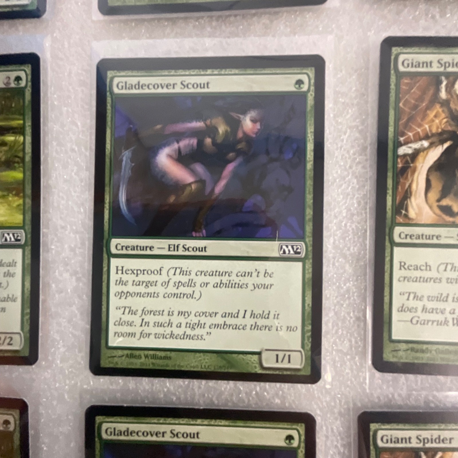 MTG 20 Card Green Lot M12 Garruk's Companion Giant Spider Gladecover Scout - Image 9
