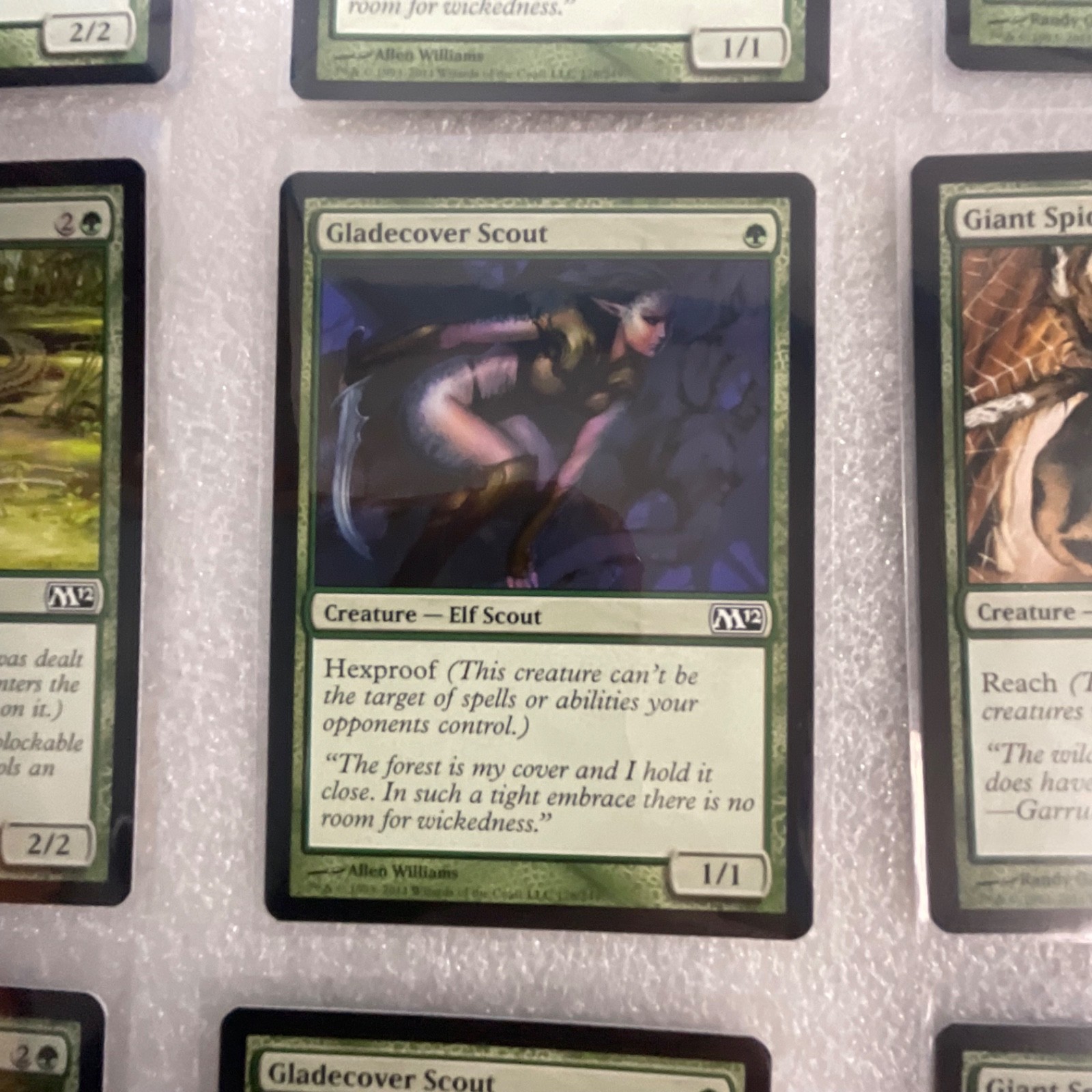 MTG 20 Card Green Lot M12 Garruk's Companion Giant Spider Gladecover Scout - Image 8