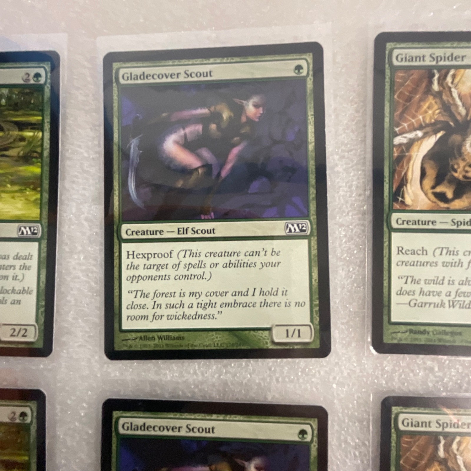 MTG 20 Card Green Lot M12 Garruk's Companion Giant Spider Gladecover Scout - Image 10