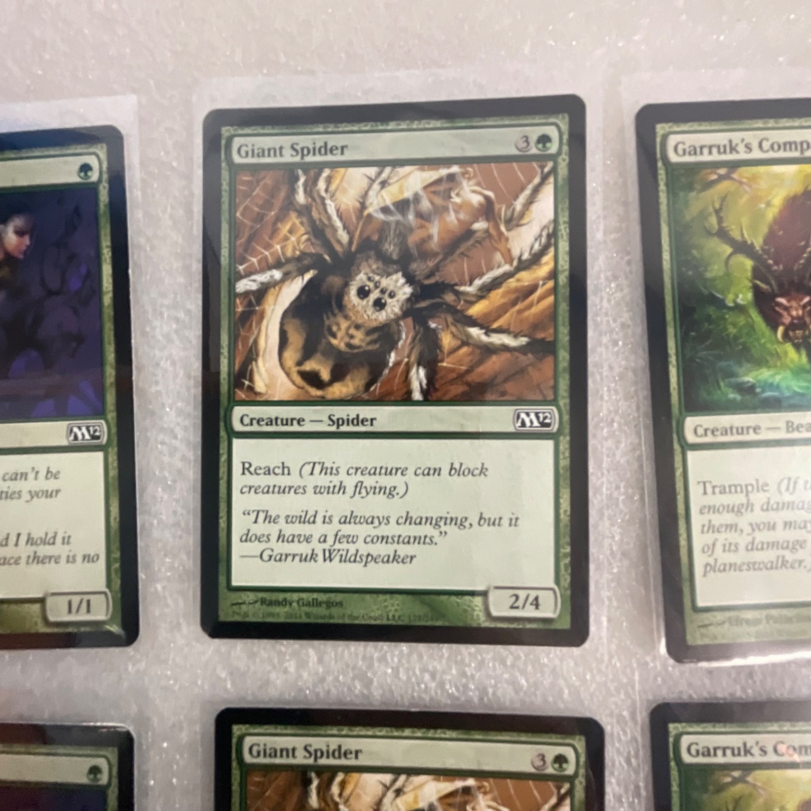 MTG 20 Card Green Lot M12 Garruk's Companion Giant Spider Gladecover Scout - Image 11
