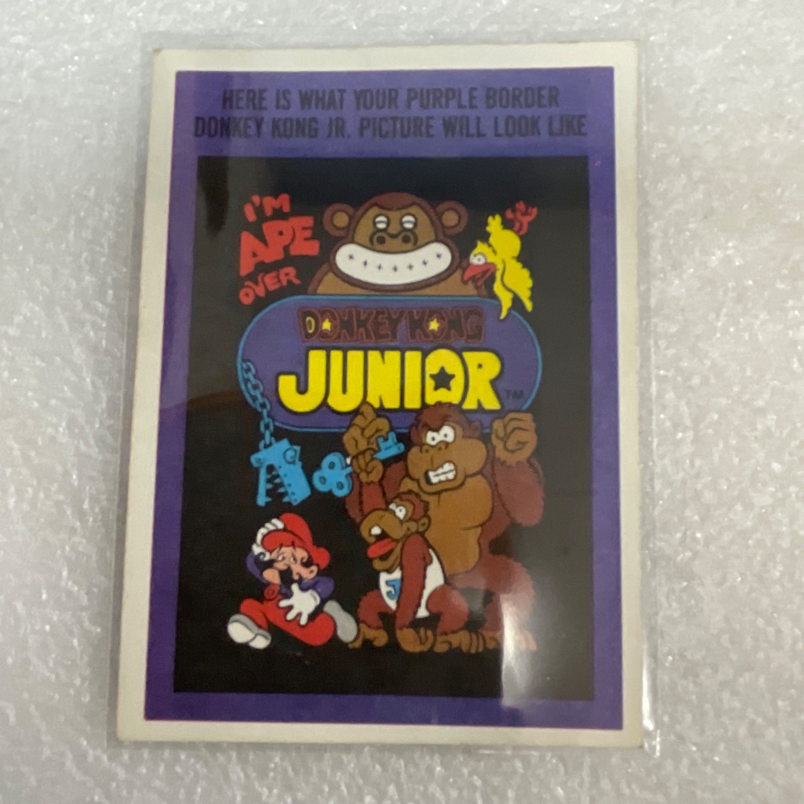 1983 Topps Video City Donkey Kong Junior Sticker Card Lot of 5 - Image 2