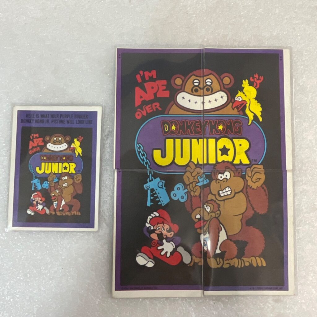 1983 Topps Video City Donkey Kong Junior Sticker Card Lot of 5 - Image 1