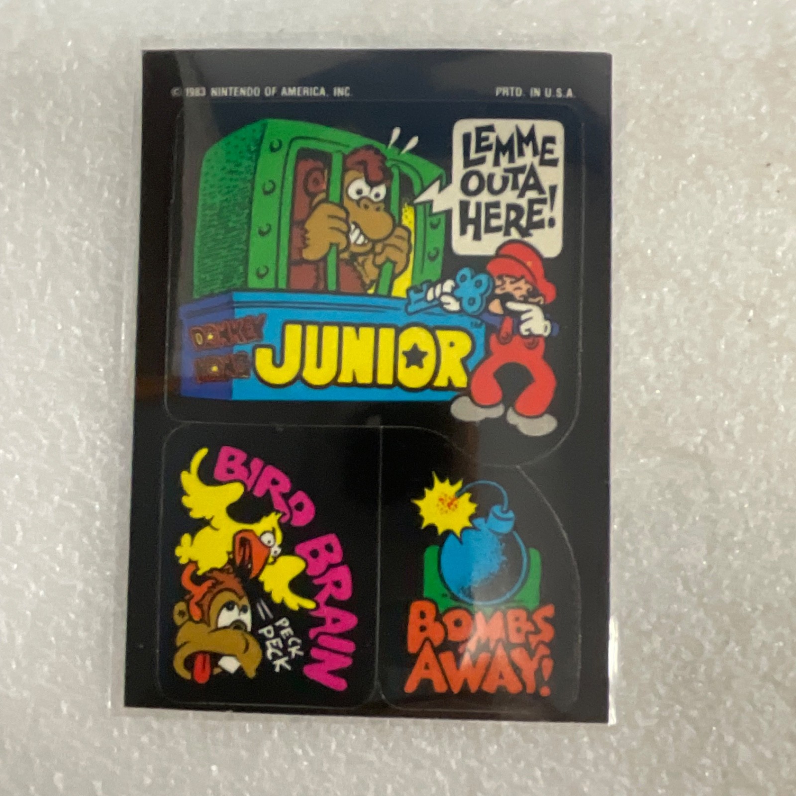 1983 Topps Video City Donkey Kong Junior Sticker Card Lot of 5 - Image 4