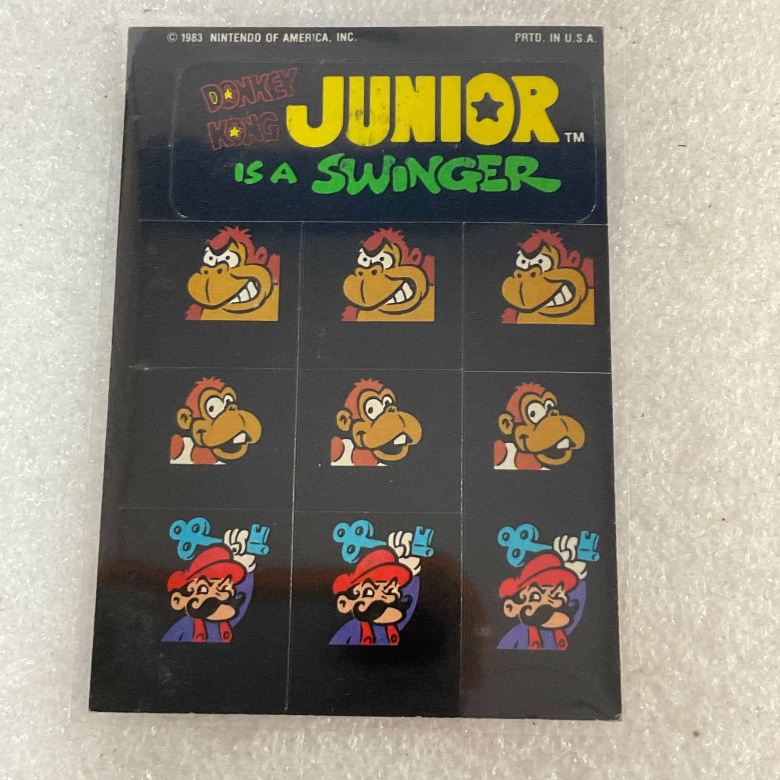 1983 Topps Video City Donkey Kong Junior Sticker Card Lot of 5 - Image 7