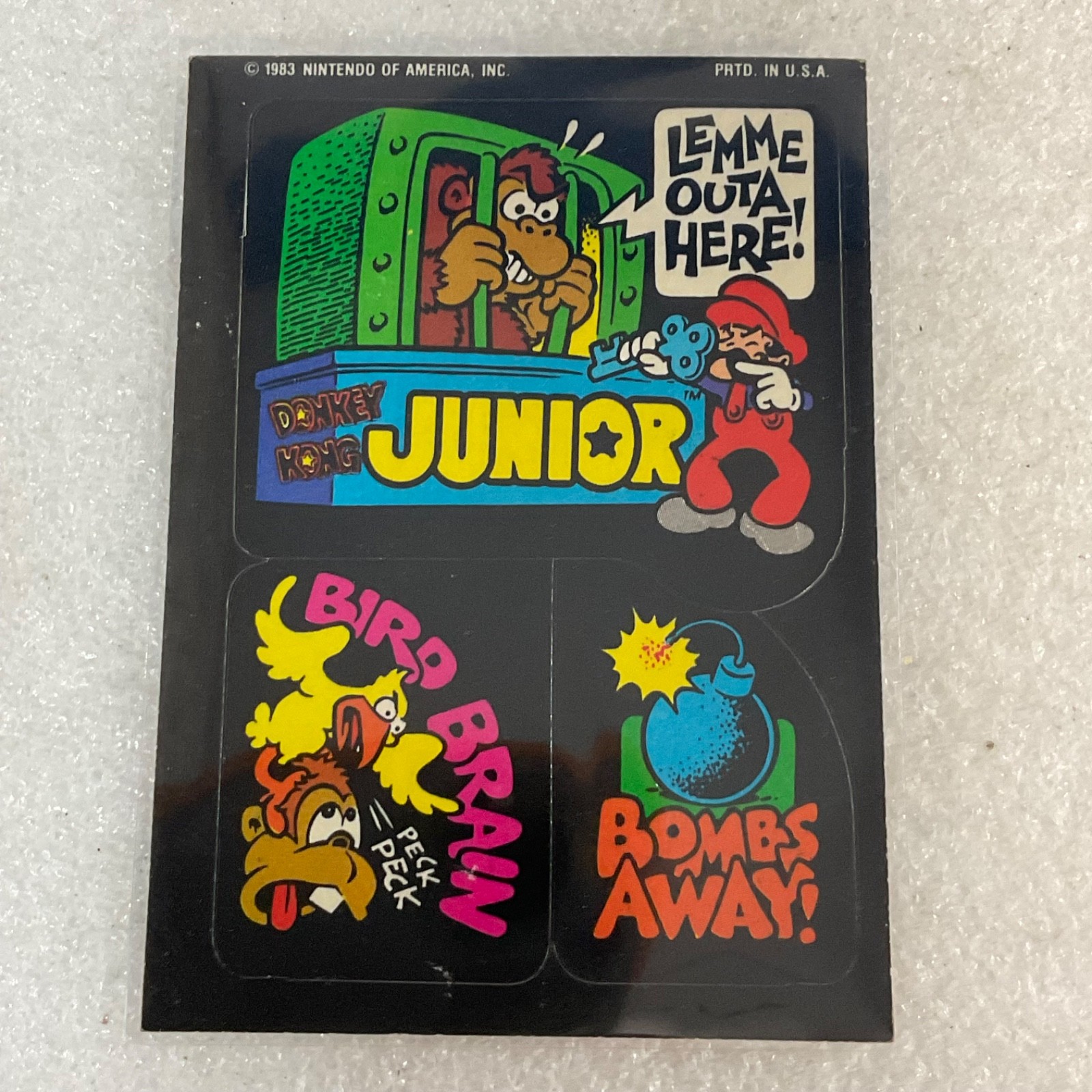 1983 Topps Video City Donkey Kong Junior Sticker Card Lot of 5 - Image 9
