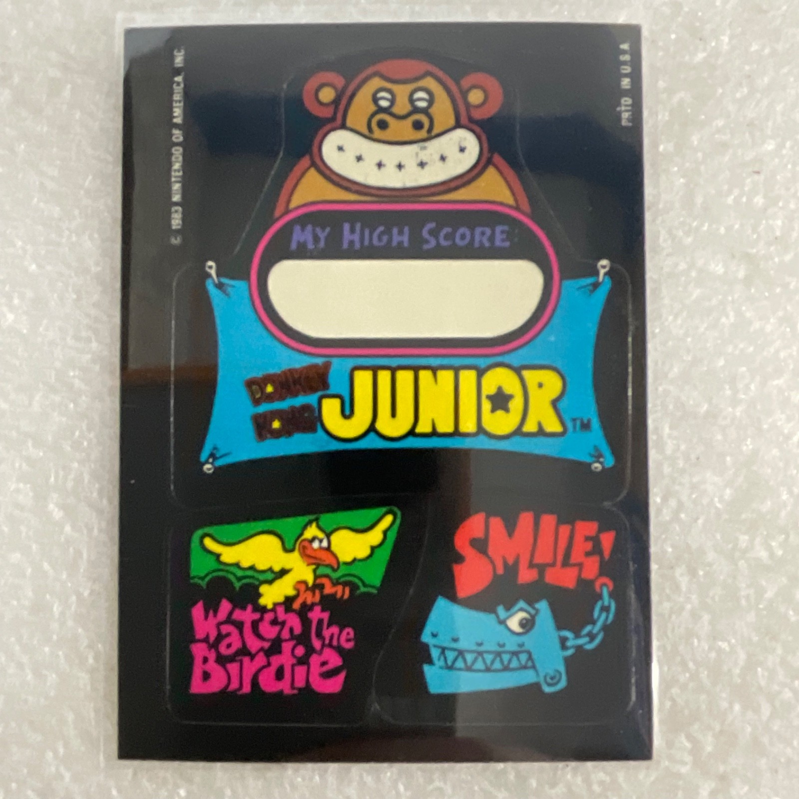 1983 Topps Video City Donkey Kong Junior Sticker Card Lot of 5 - Image 5