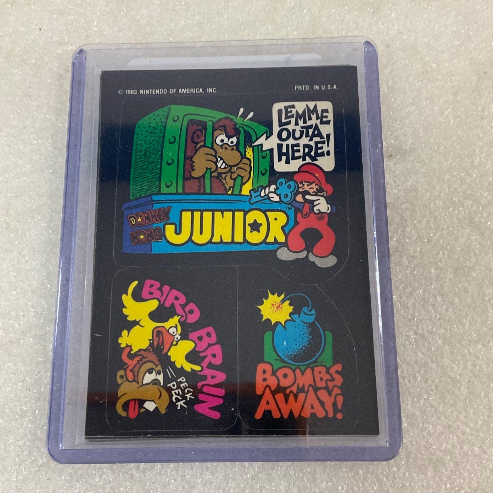 1983 Topps Video City Donkey Kong Junior Sticker Card Lot of 5 - Image 13