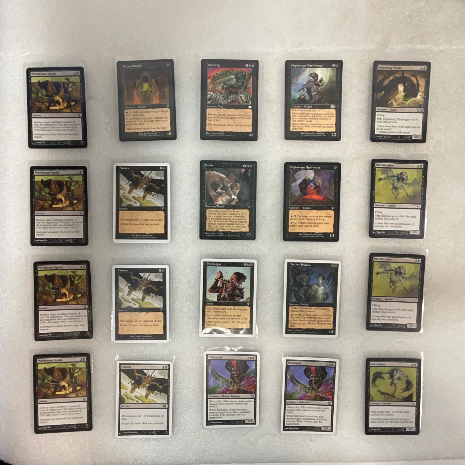 MTG 20 Card Black Lot Nether Shadow Nekrataal Necrologia Mixed Sets - Image 1