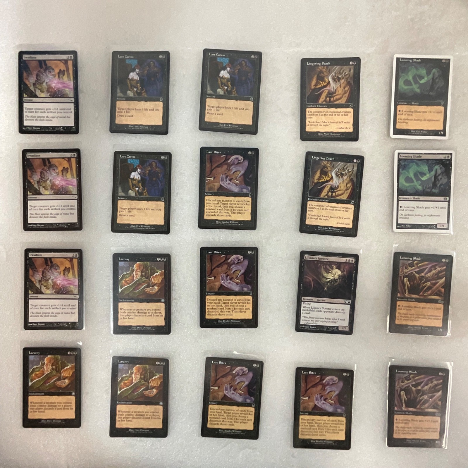MTG 20 Card Black Lot Larceny Last Rites Looming Shade Mixed Sets - Image 1