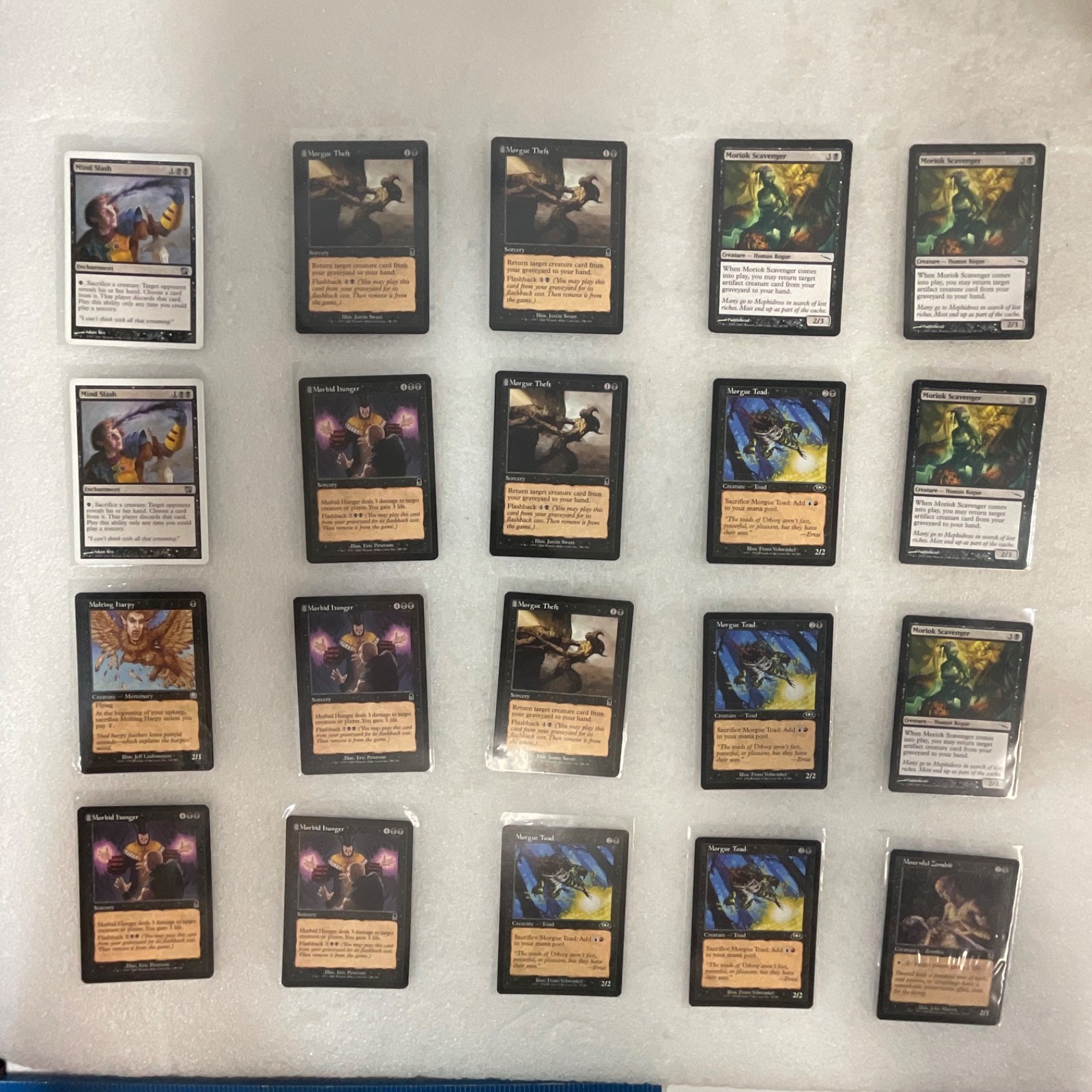 MTG 20 Card Lot Mind Slash Morgue Toad Moriok Scavenger Mixed Sets - Image 1