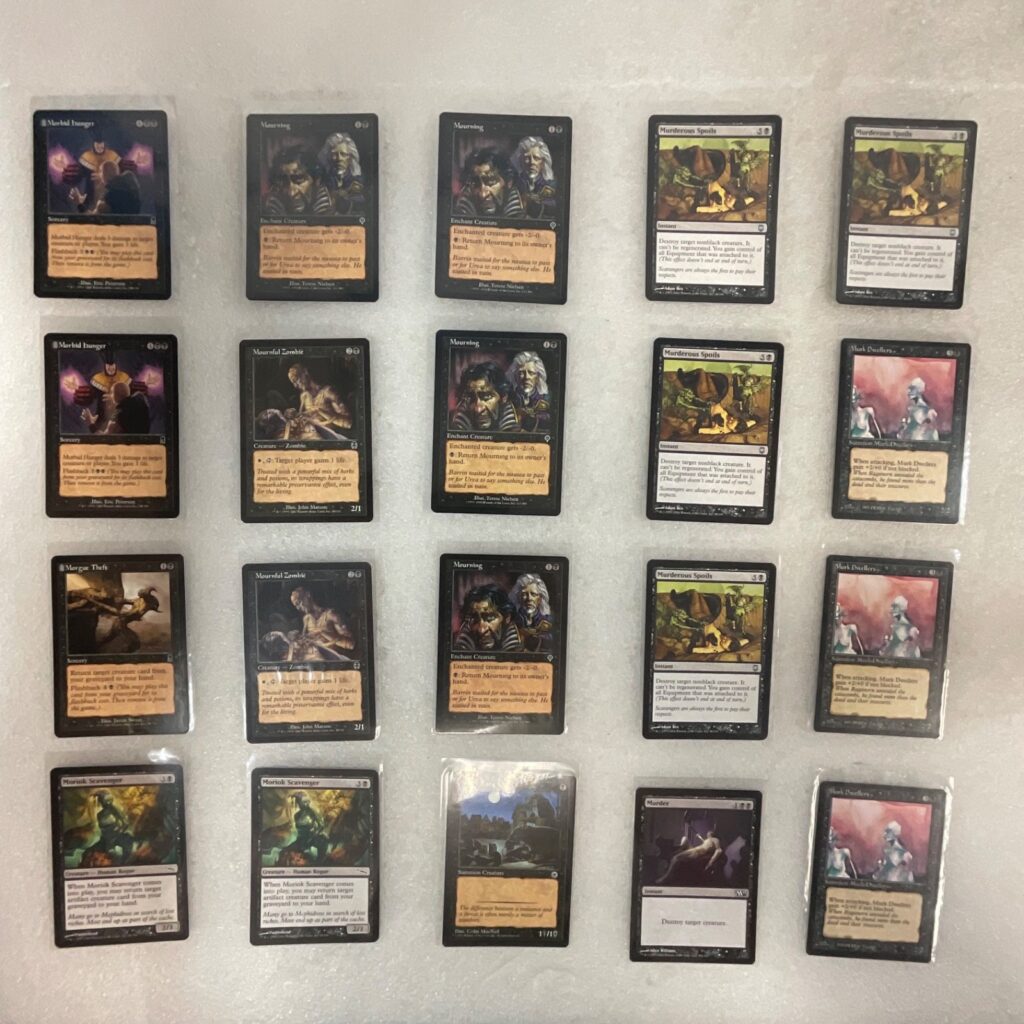 MTG 20 Card Black Lot Murder Mourning Murderous Spoils Mixed Sets - Image 1