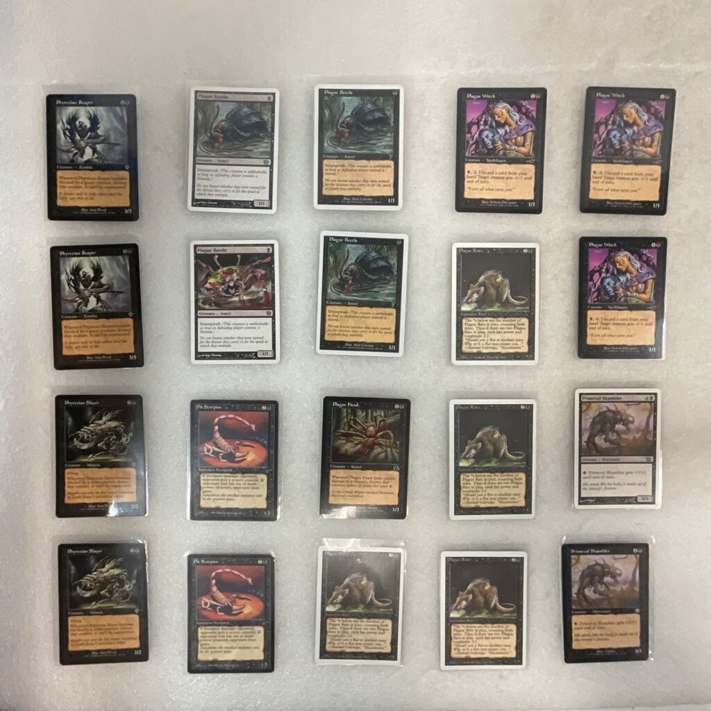 MTG 20 Card Black Lot Plague Rats Witch Phyrexian Reaper Mixed Sets - Image 1