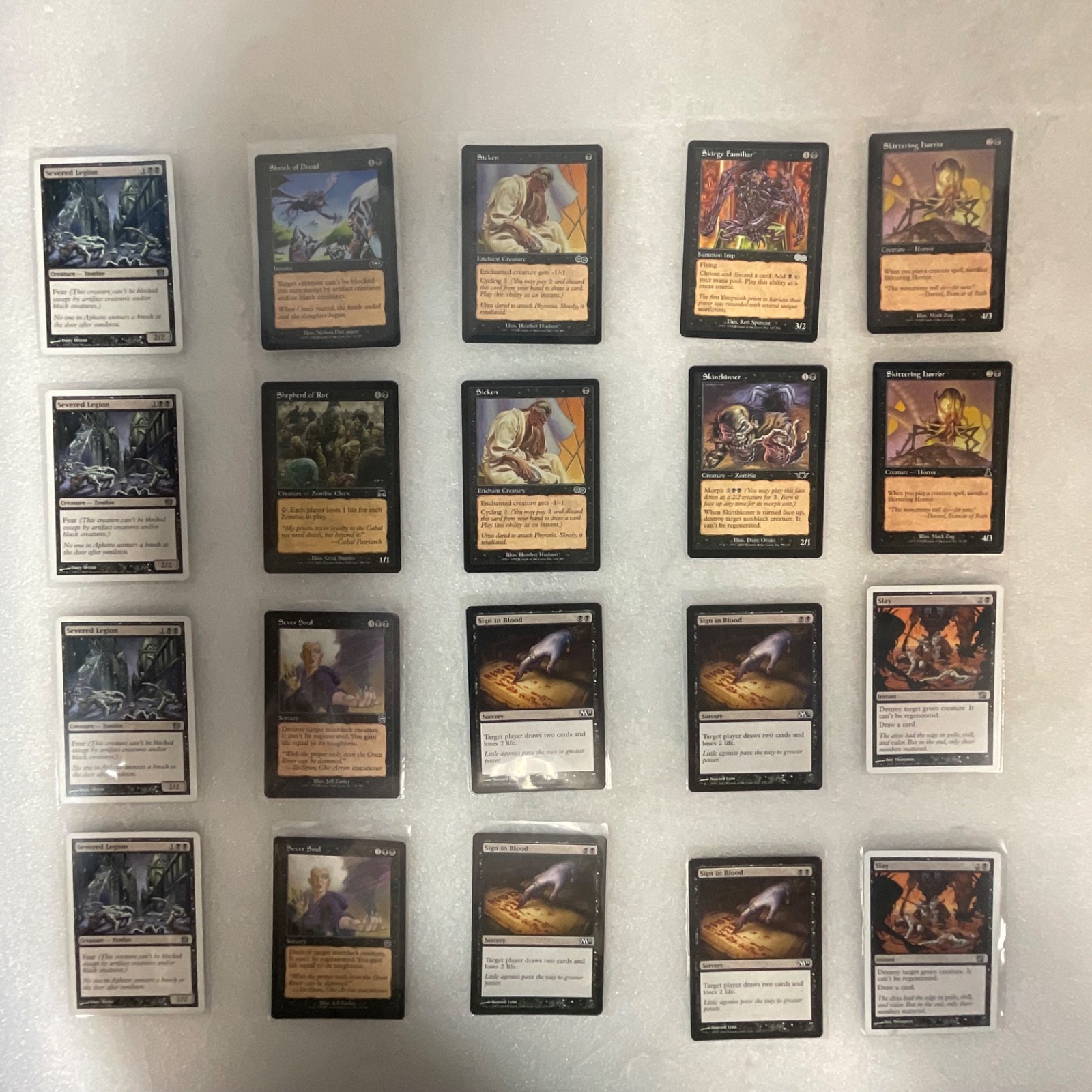 MTG 20 Card Black Lot Sign in Blood Skirge Familiar Mixed Sets - Image 1