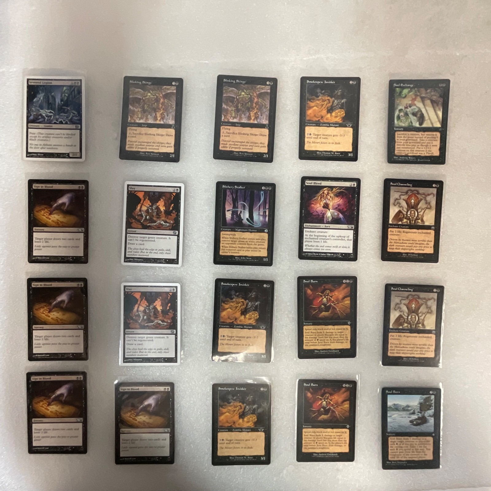 MTG 20 Card Black Lot Sign in Blood Soul Burn Slay Mixed Sets - Image 1