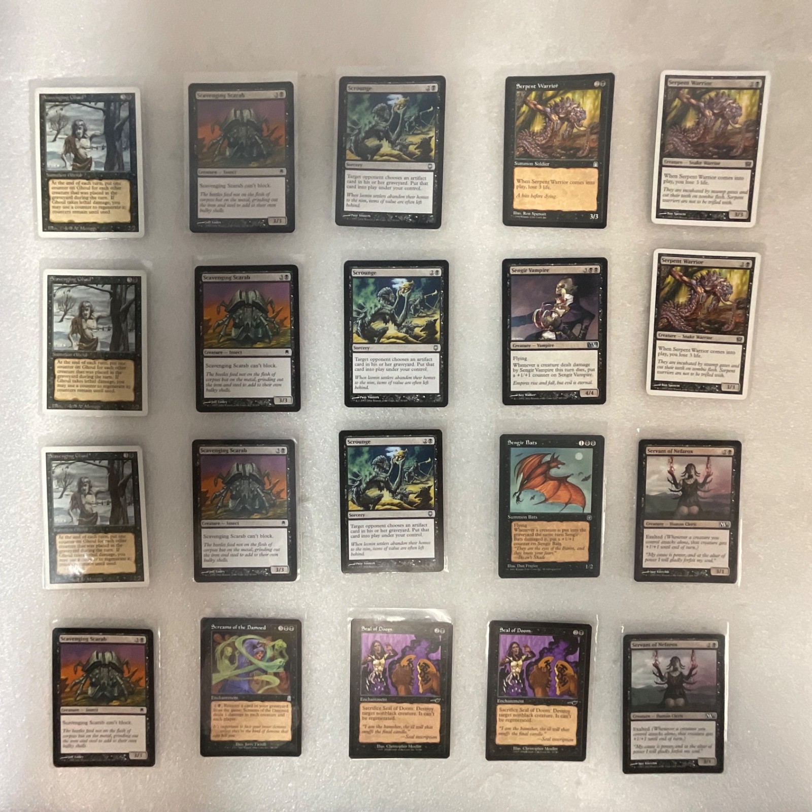 MTG 20 Card Black Lot Scavenging Ghoul Sengir Vampire Mixed Sets - Image 1
