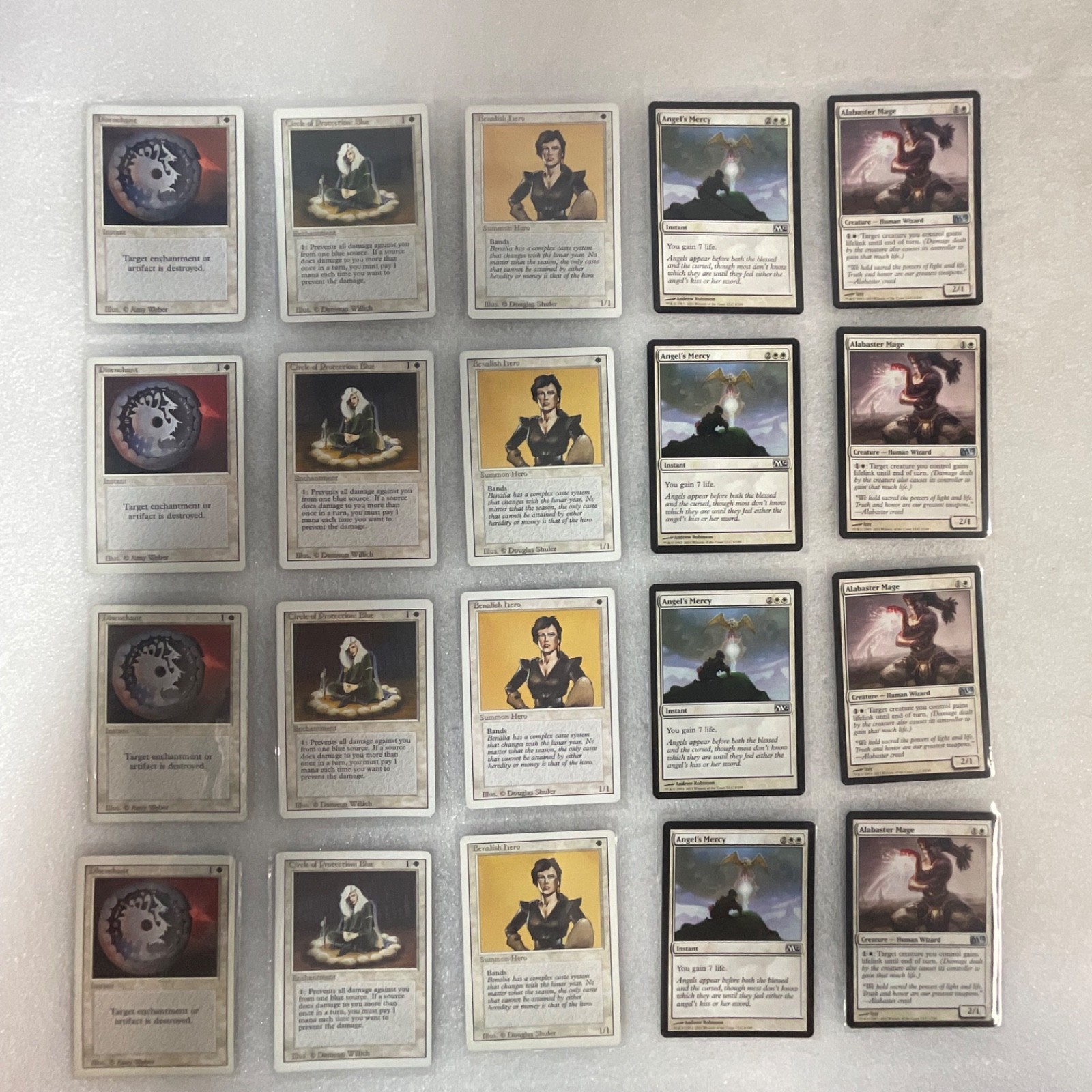 MTG 20 Card Lot Mixed Revised & M12 Disenchant Angel's Mercy Alabaster Mage - Image 1
